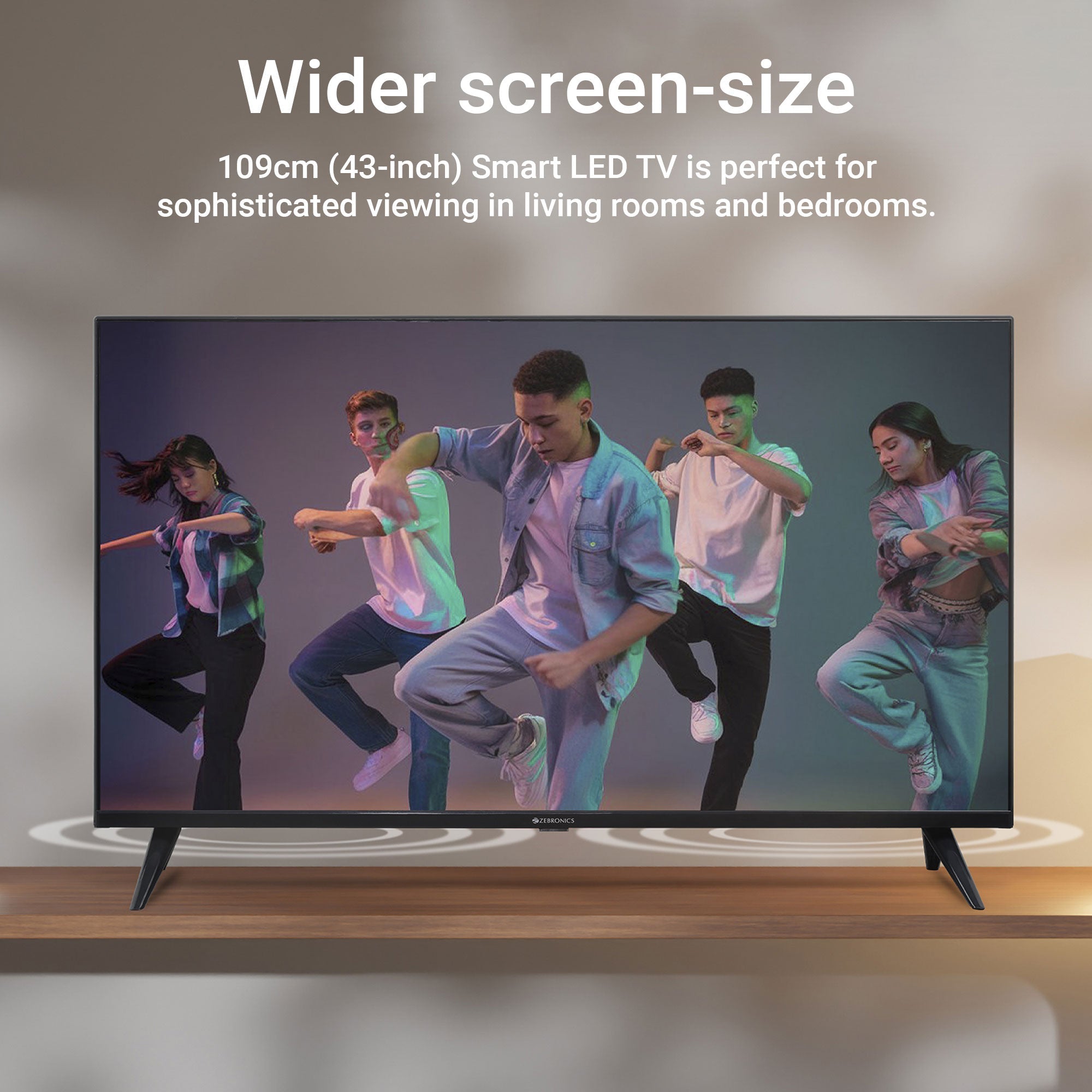 Zebronics - Zeb 43P5 - Smart LED TV - Wider Screen Size