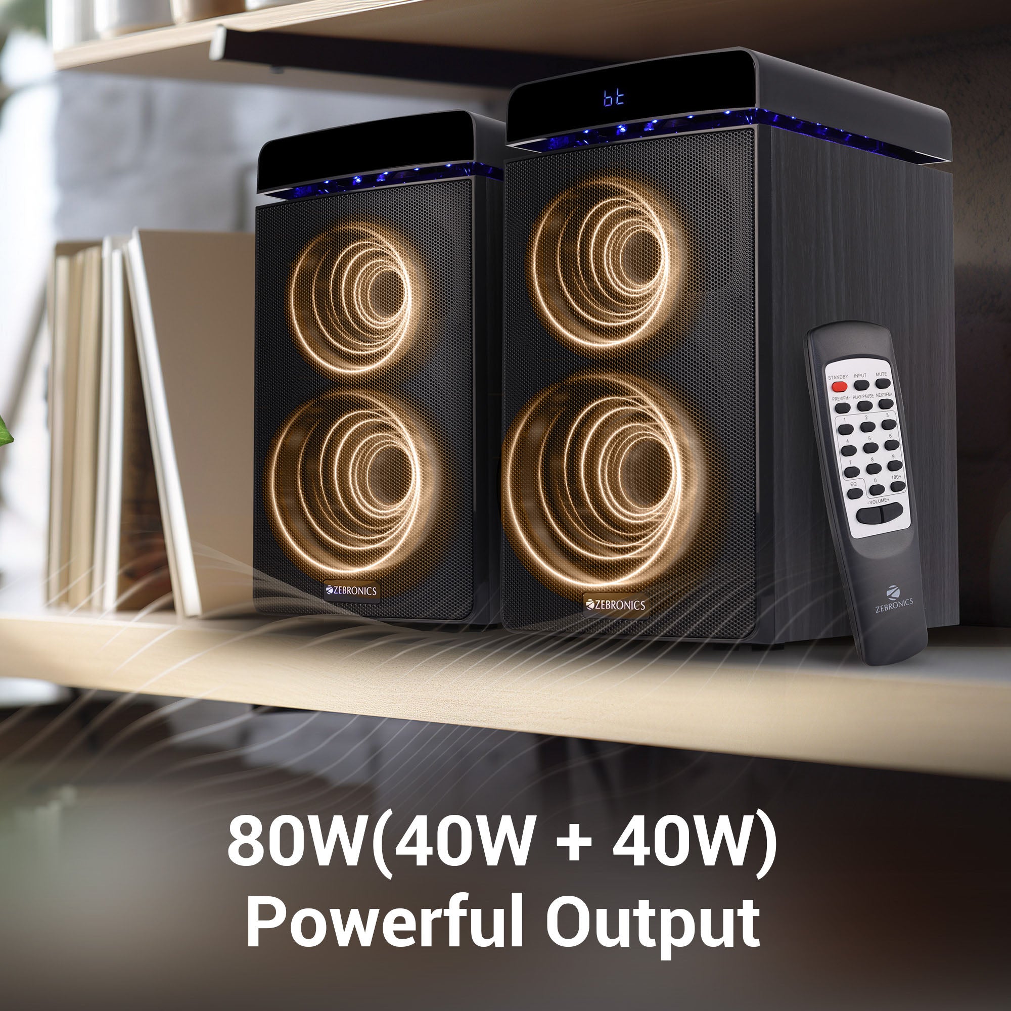 Zeb BT4848RUCF- 2.0 Bookshelf speaker - Zebronics