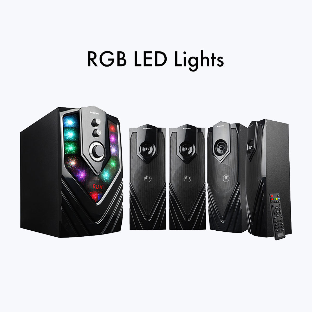 Zeb-Samba - 4.1 Speaker - Zebronics - RGB LED lights with full product