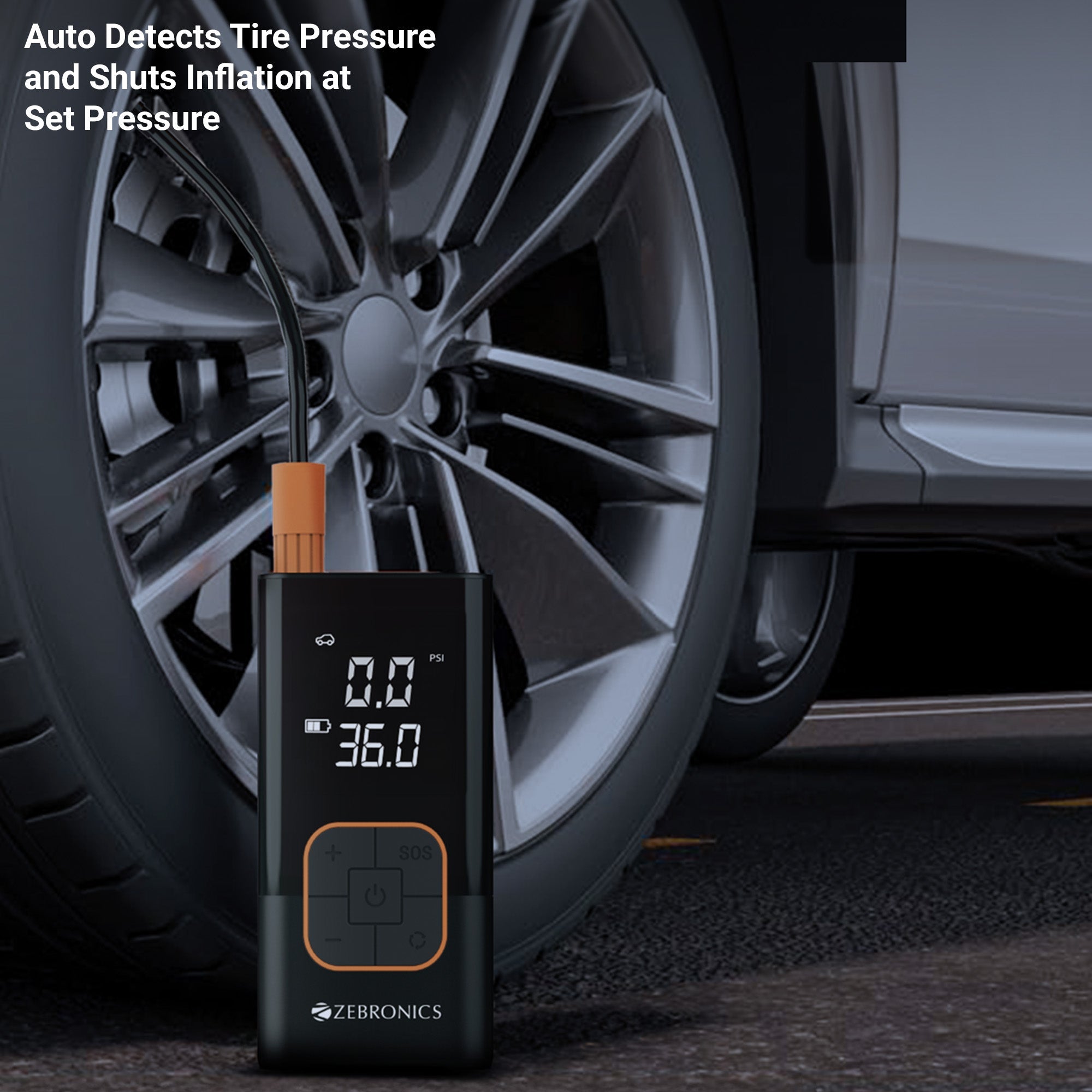 17TI4 Cord-Free Tire Inflator for Cars, Bikes, Cycle tires & Sports Balls