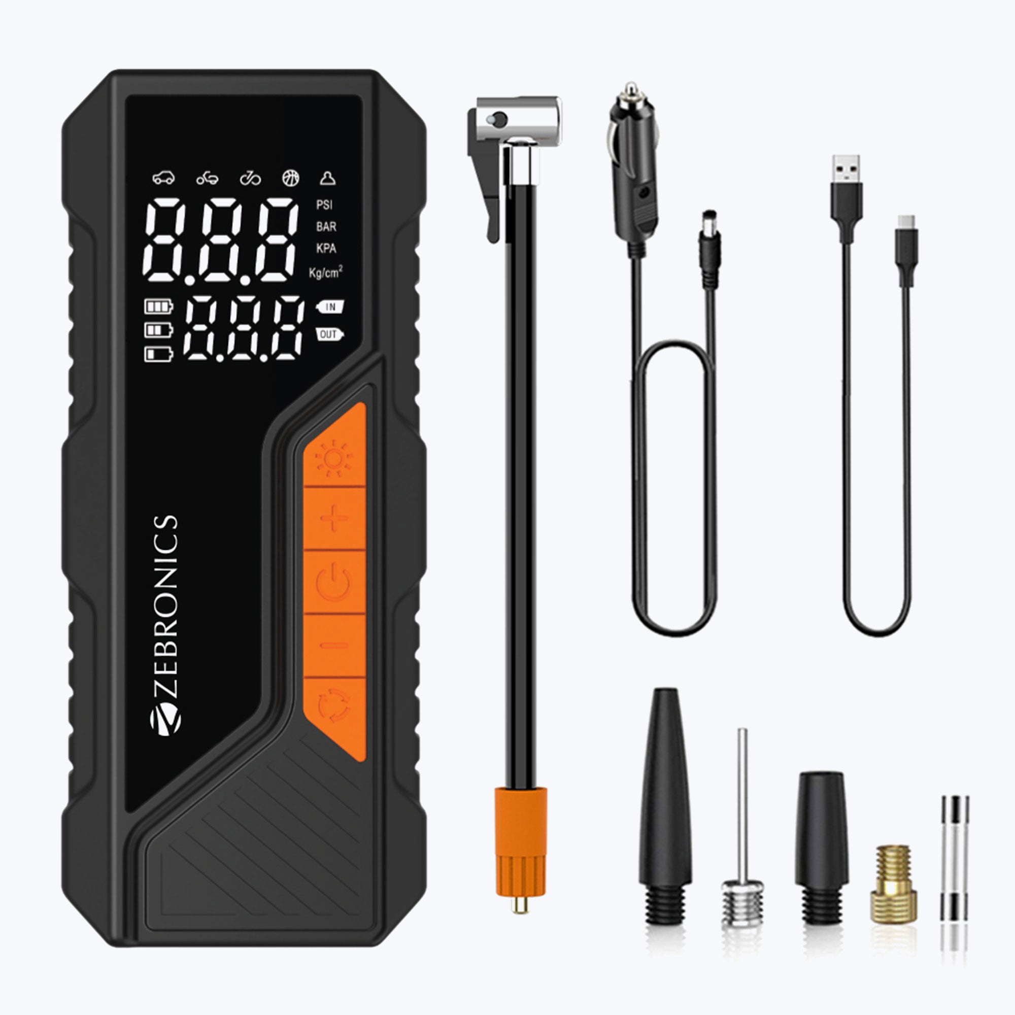 19TI6A Compact Tire Inflator for Cars, Bikes, Cycle tires & Sports Balls