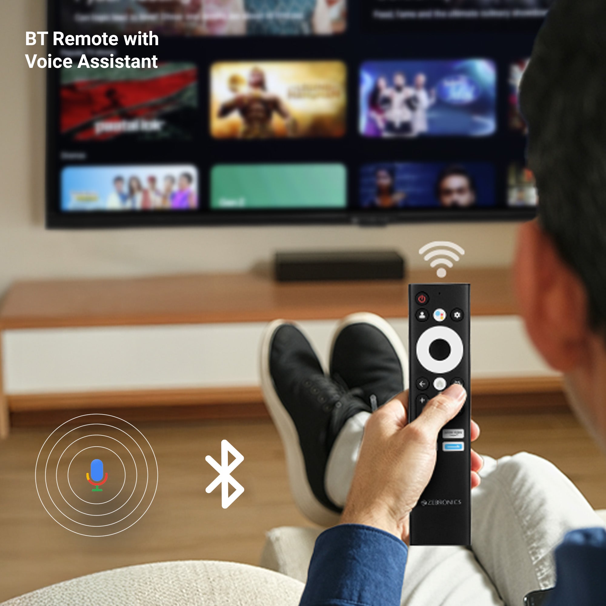 Zebronics - Zeb 32G1 - Smart LED TV - BT remote with voice assistant