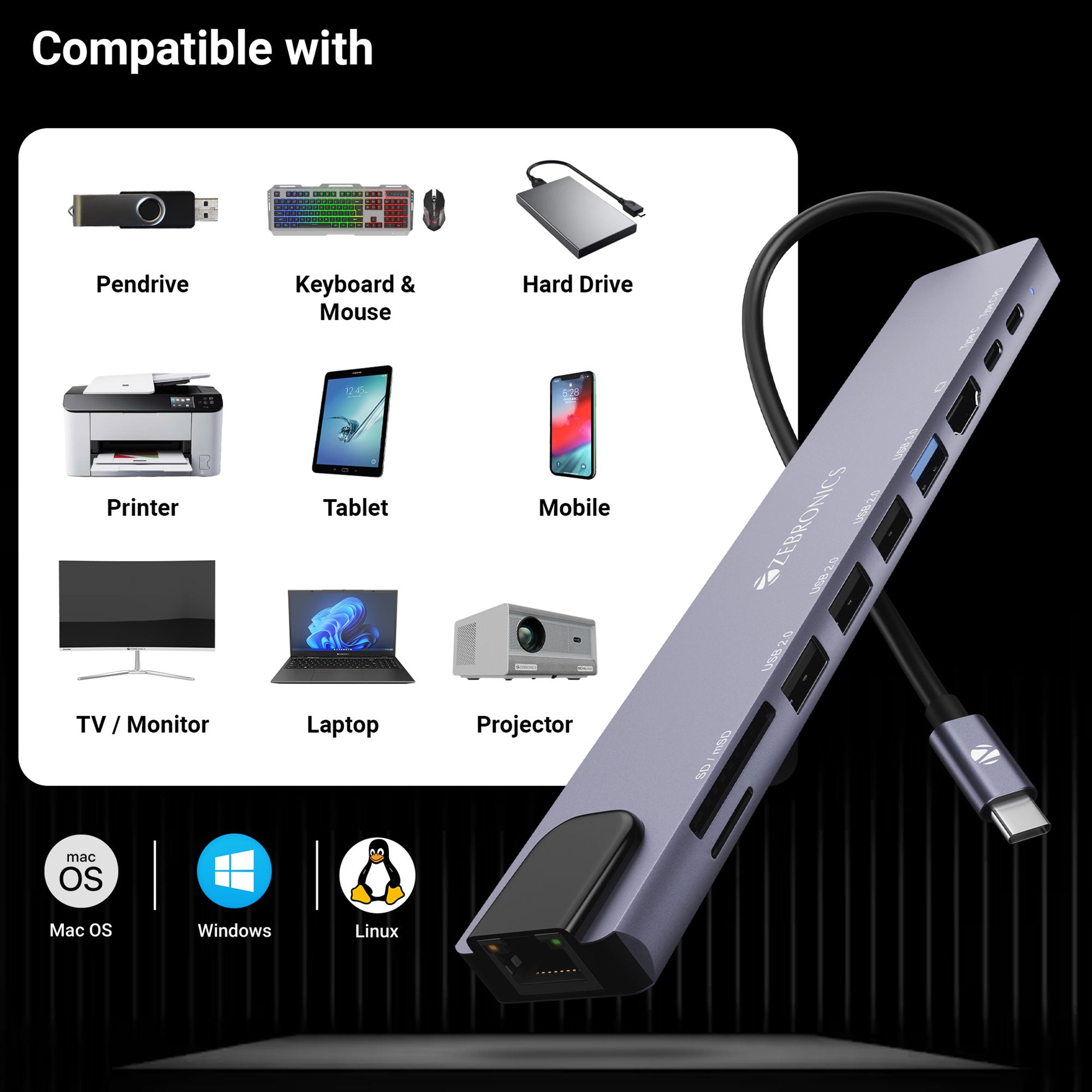 CT101 - 10 in 1 Multiport HUB