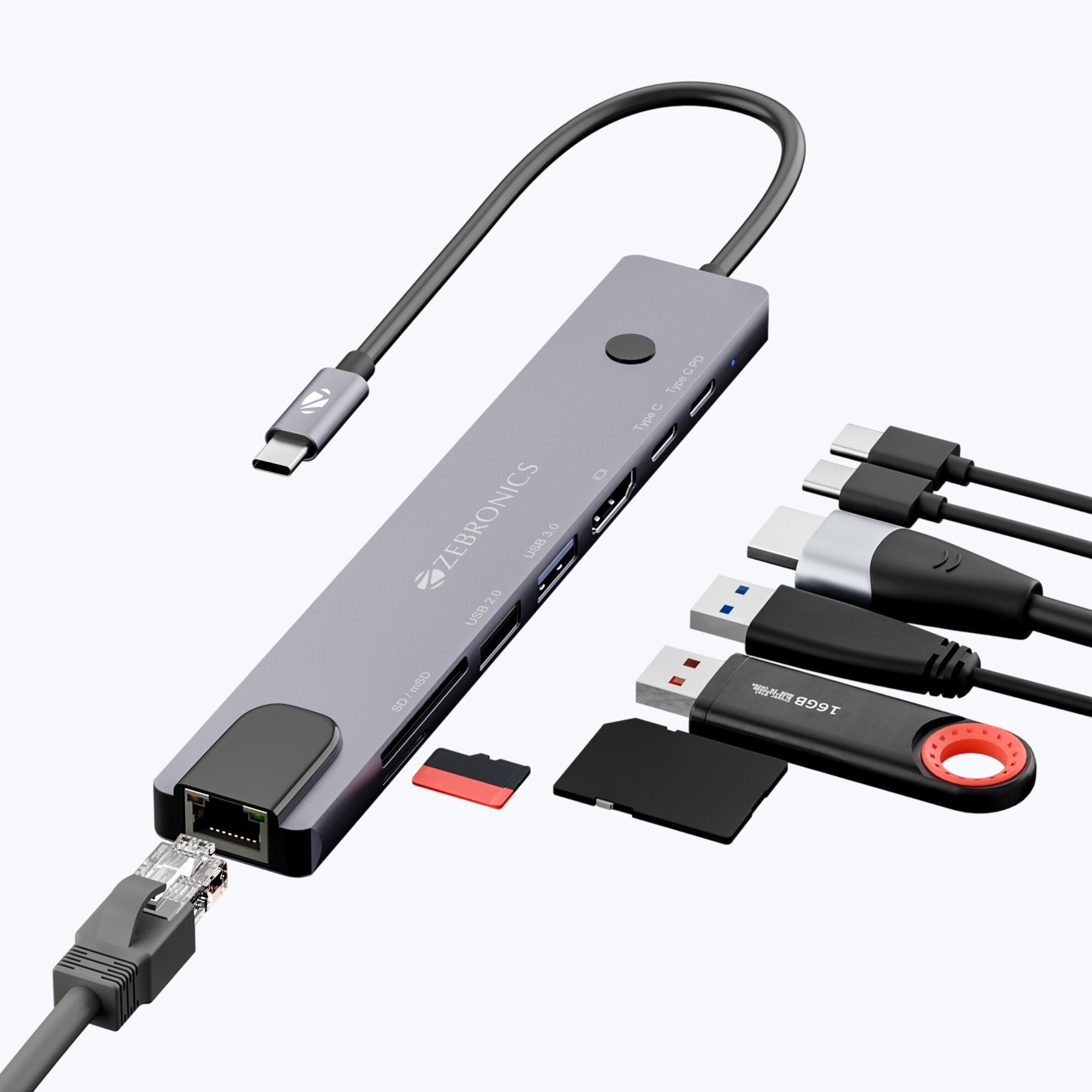 CT81 Plus - 8-in-1 Type-C Multiport Hub