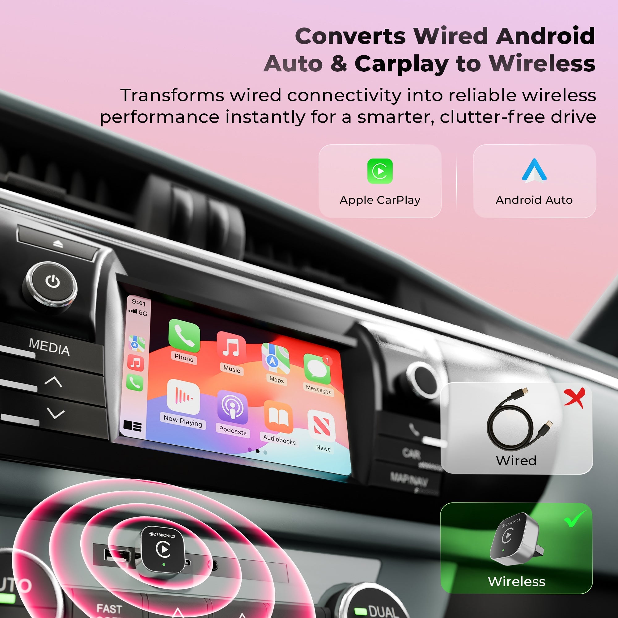 DriveCast 03 Wireless Receiver (Apple CarPlay & Android Auto)