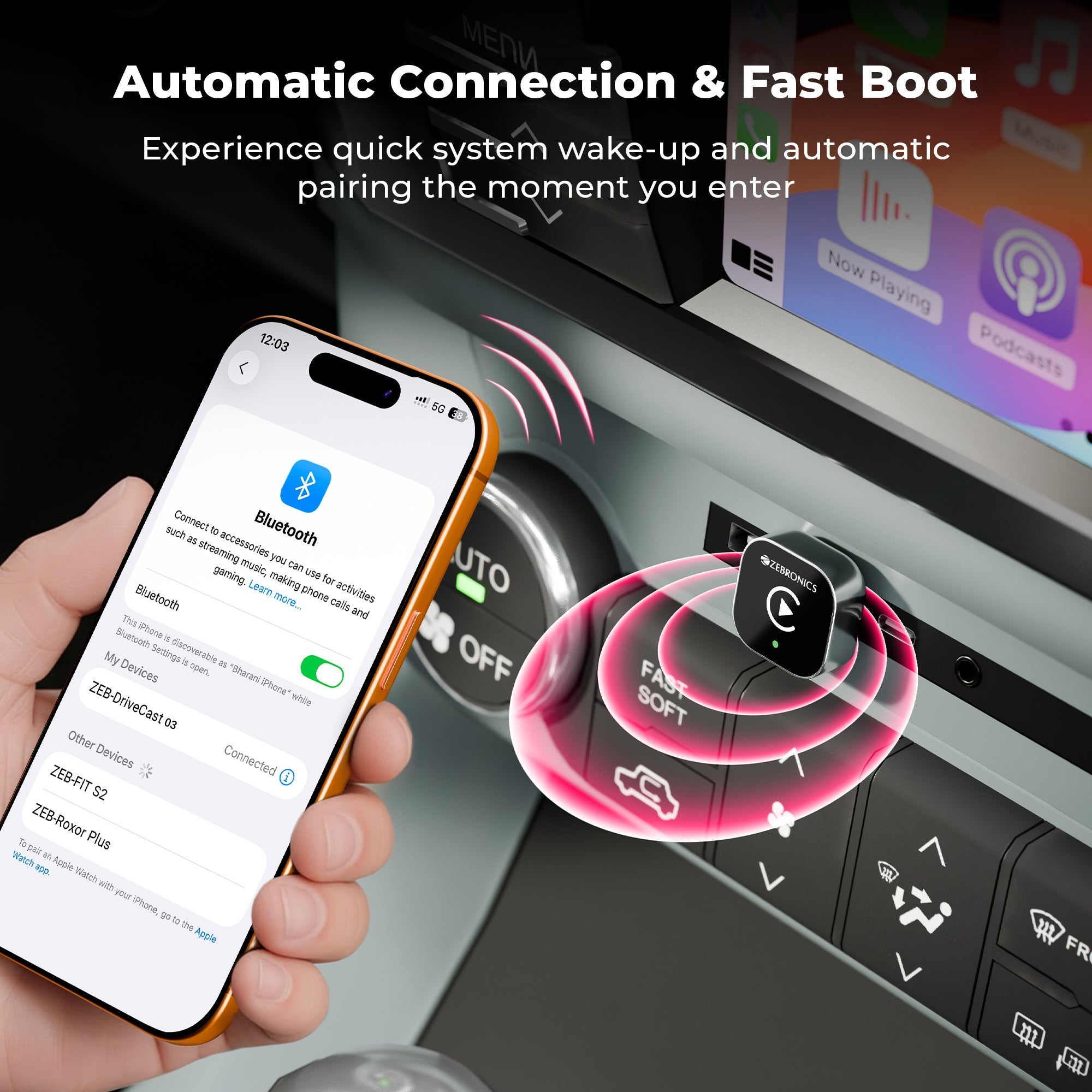 DriveCast 03 Wireless Receiver (Apple CarPlay & Android Auto)