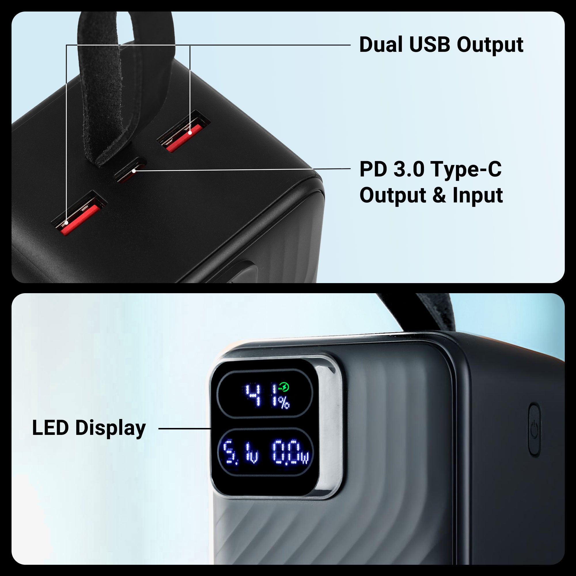 EnergiPod 50R1 50000 mAh 22.5W Fast Charging, for Tablet / Mobile