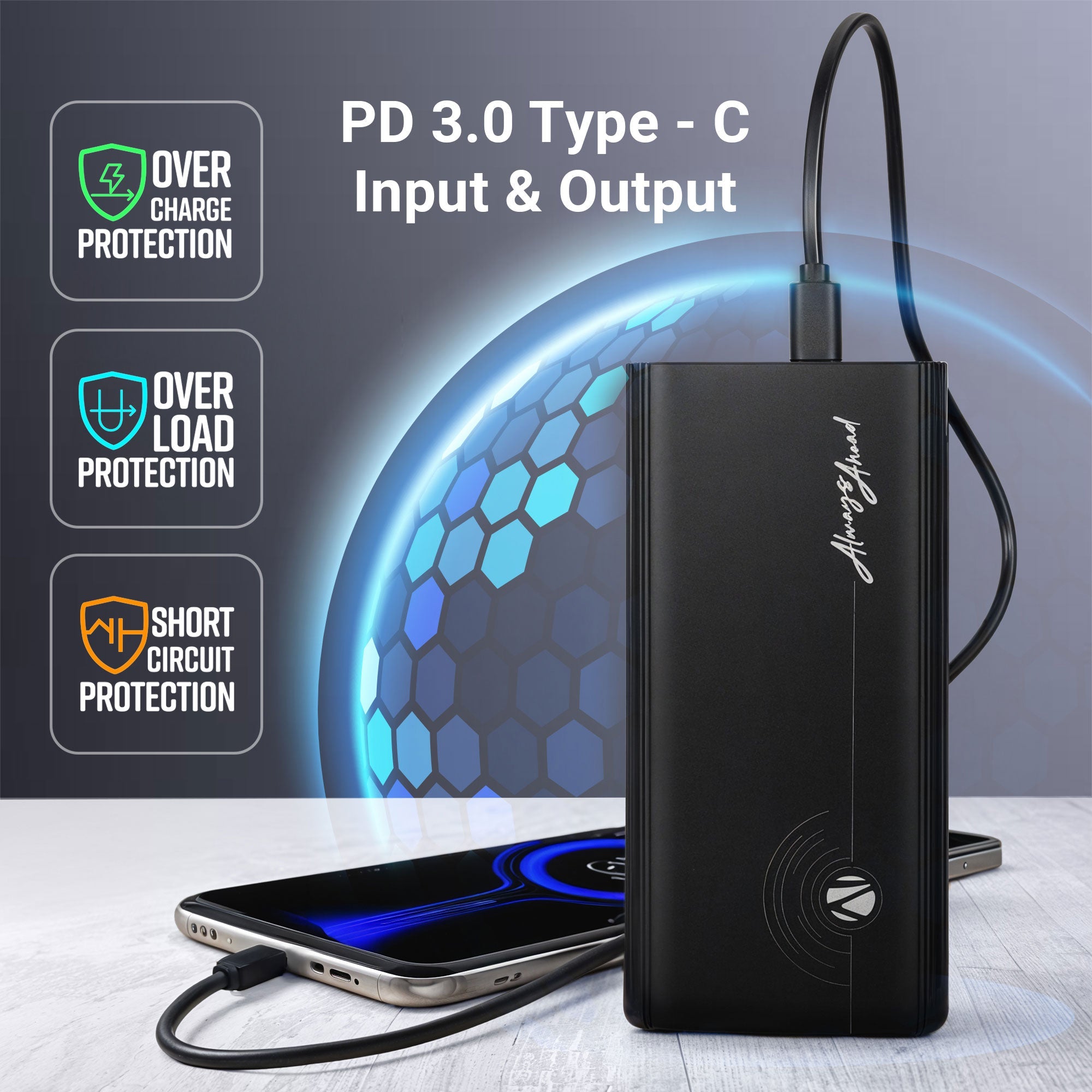 EnergiPod 20R1 Power Bank 20000 mAh with 35W Fast Charging, Flight Friendly