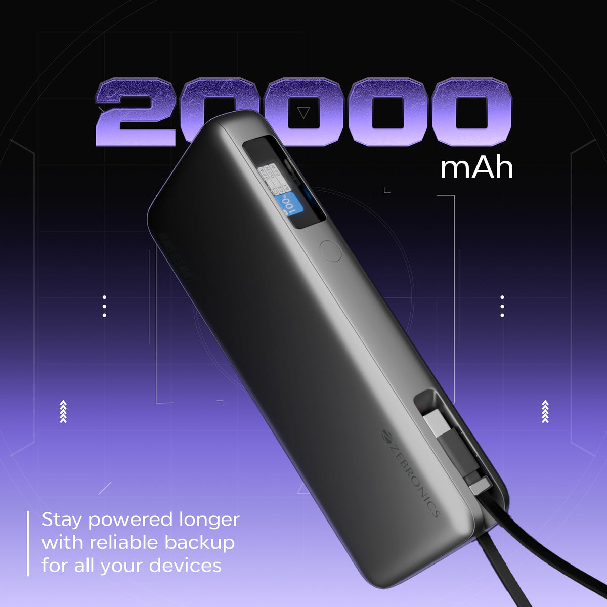 EnergiPod 20R3 (165W, 20000 mAh) Power Bank