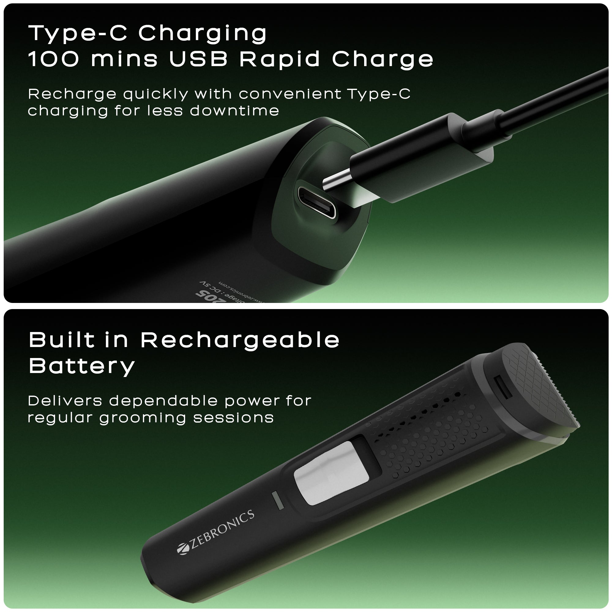 HT205 Hair Trimmer ( 120 Mins Usage)