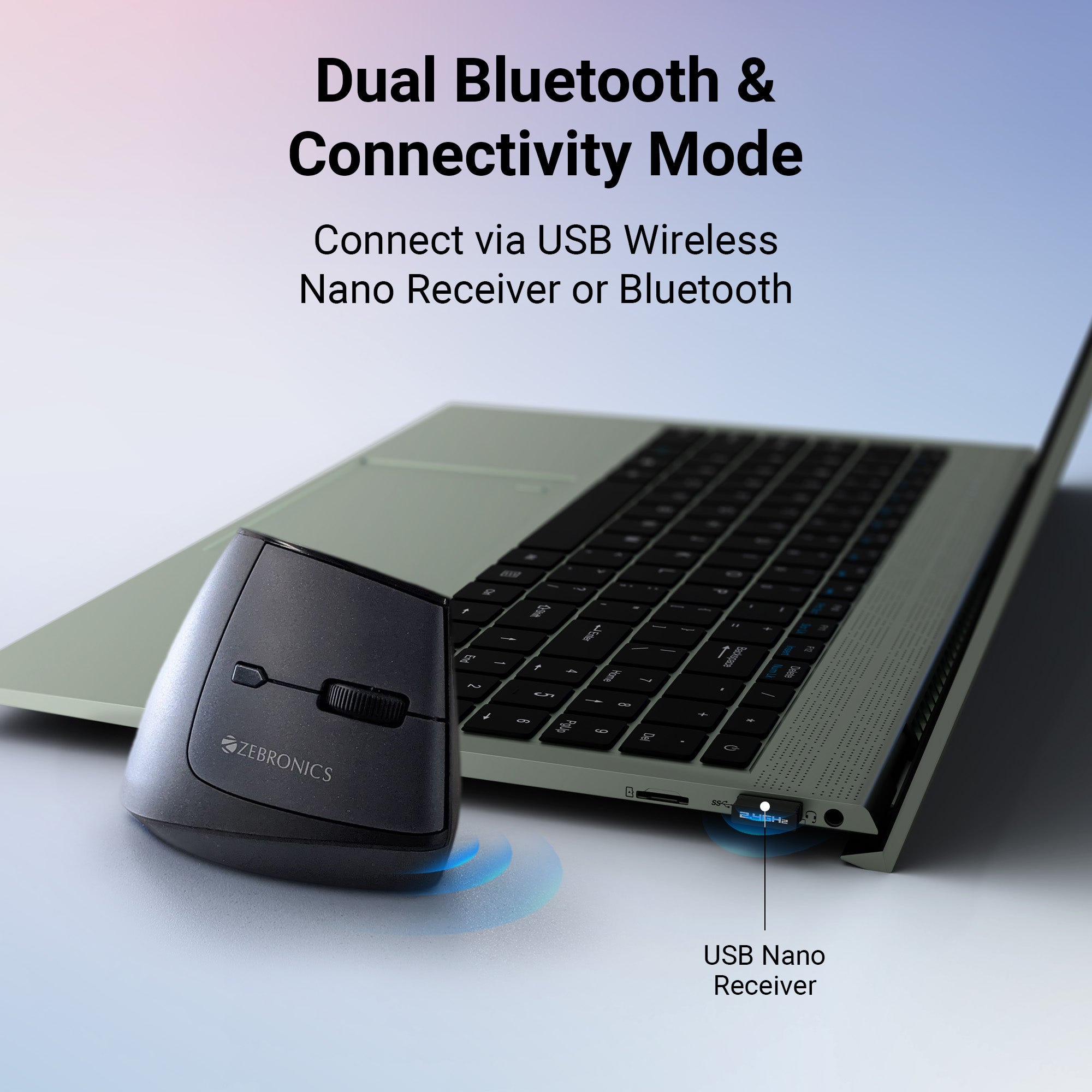 Jaguar V (Bluetooth + Wireless) Vertical Mouse