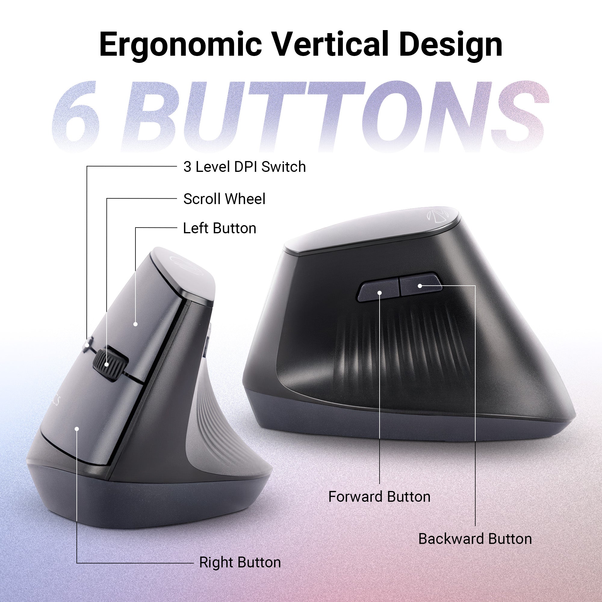 Jaguar V (Bluetooth + Wireless) Vertical Mouse