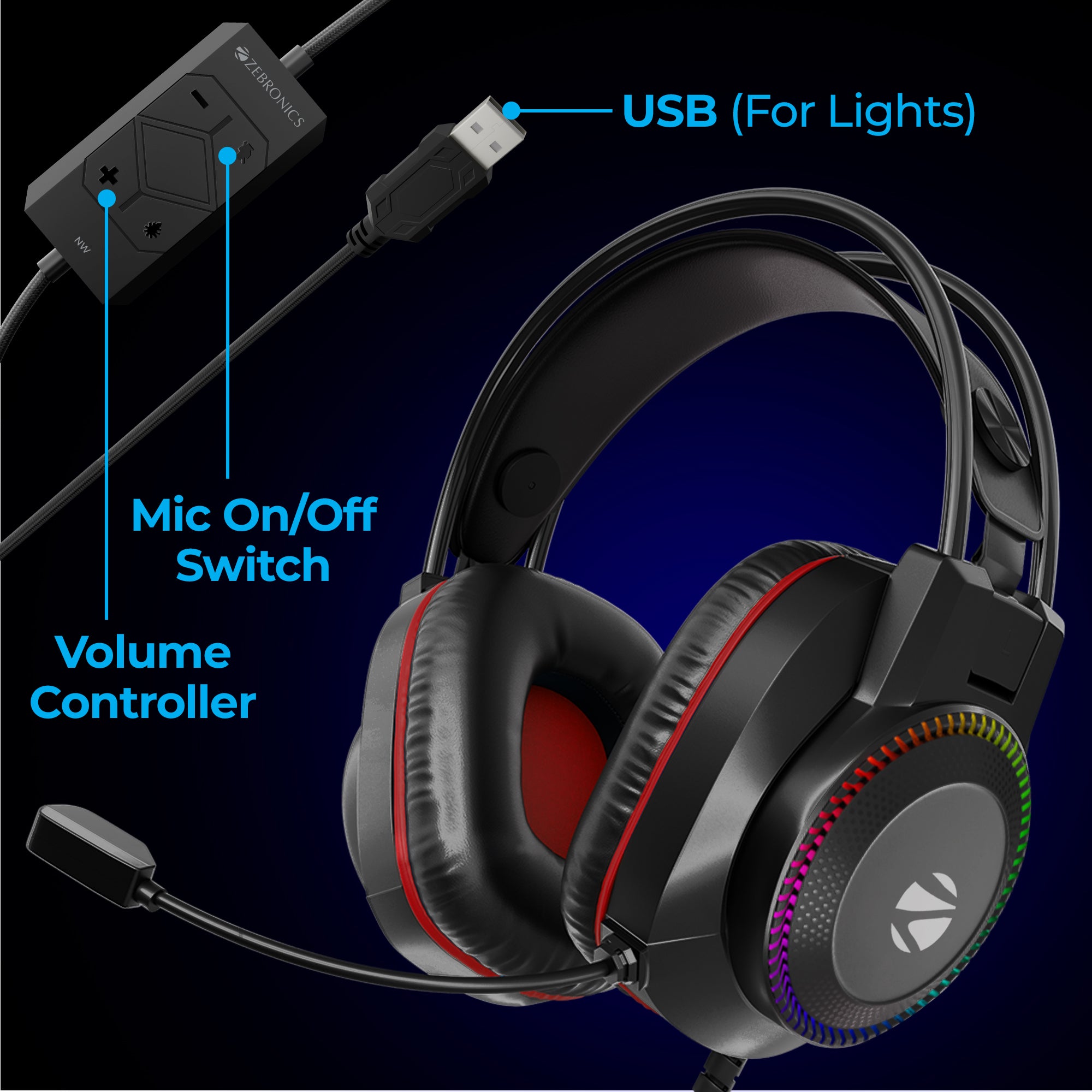 Jet Gaming Headphone with 7.1 Surround Sound