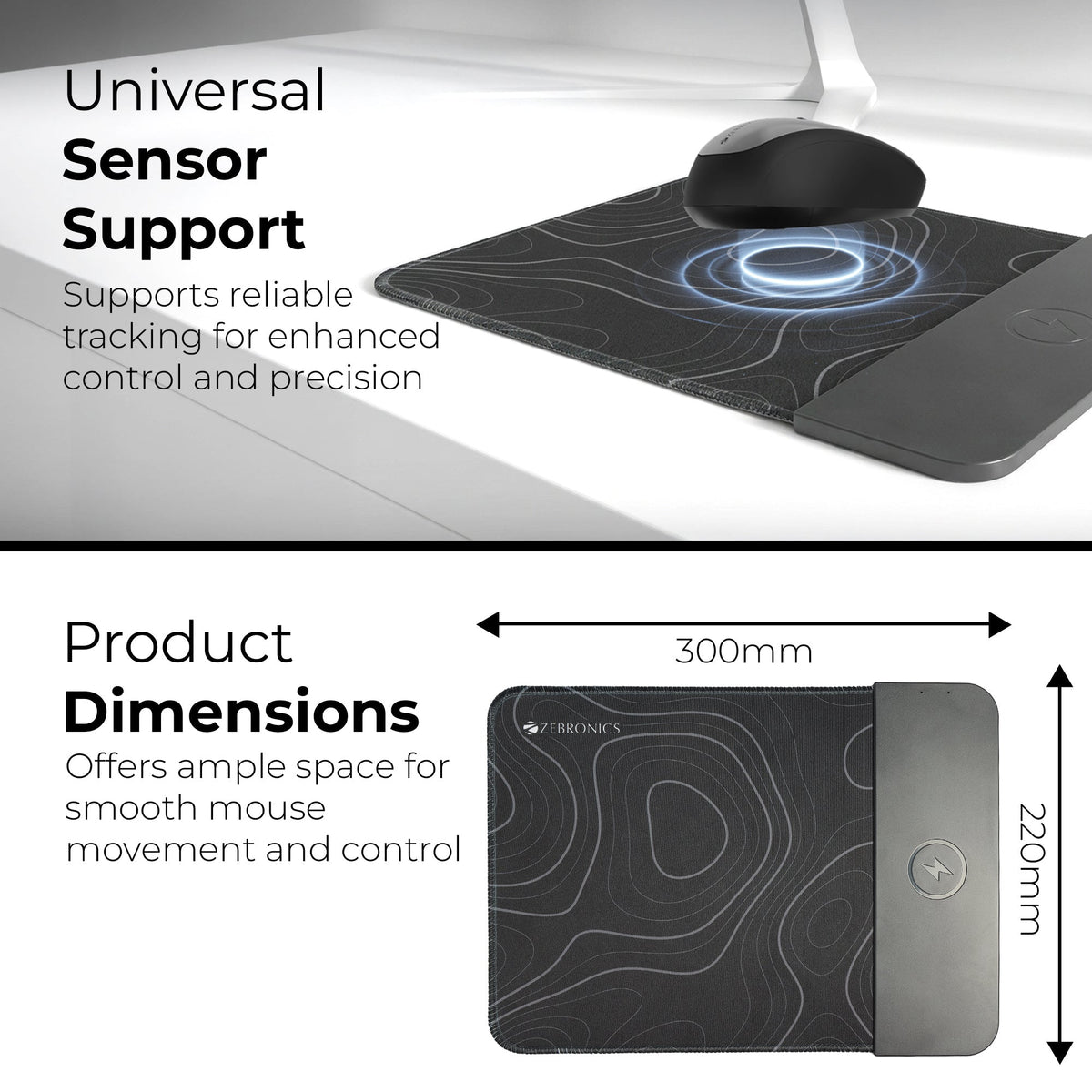 MSP W150 Wireless Charging Mouse Pad
