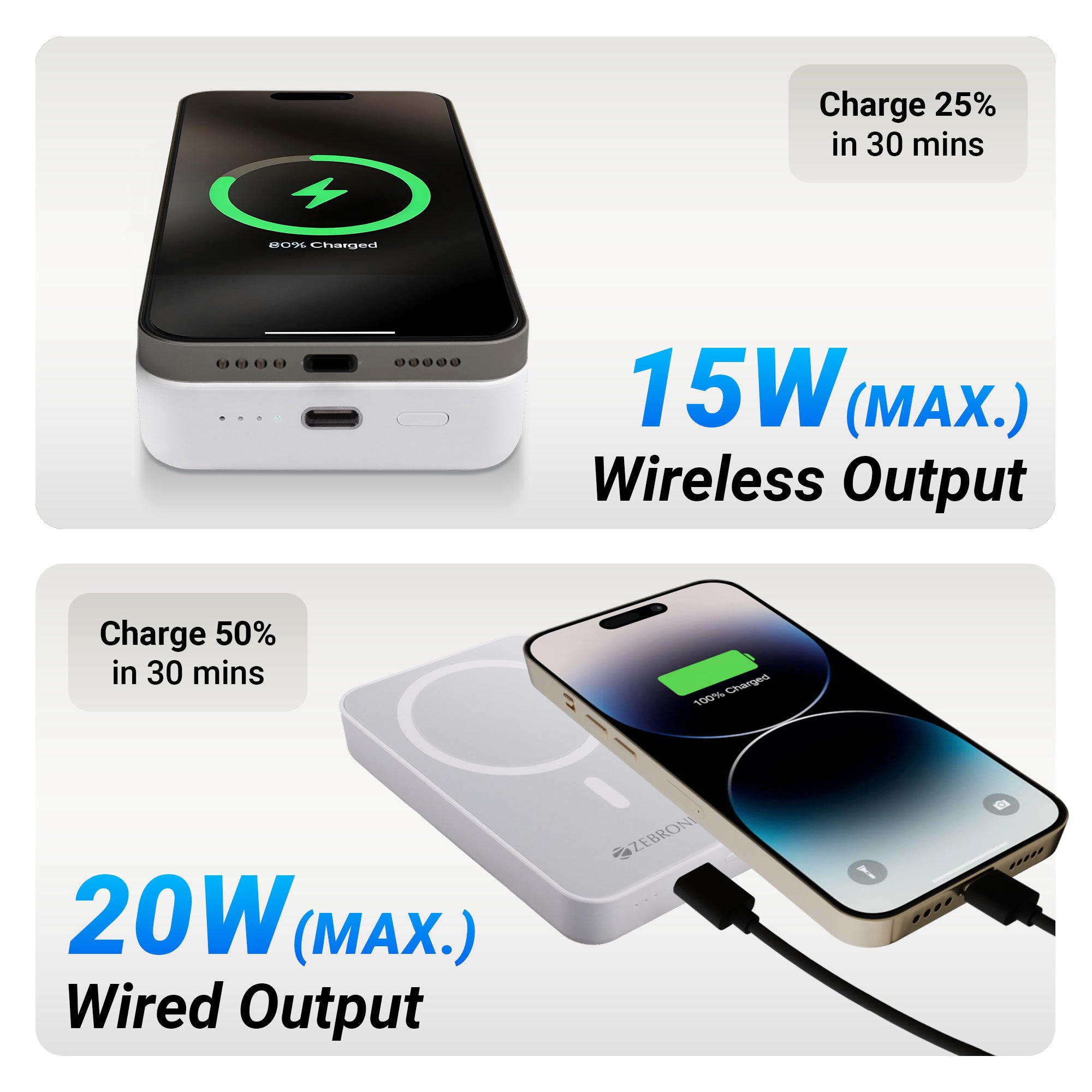 MW63 - 10000 mAh Wireless Power Bank