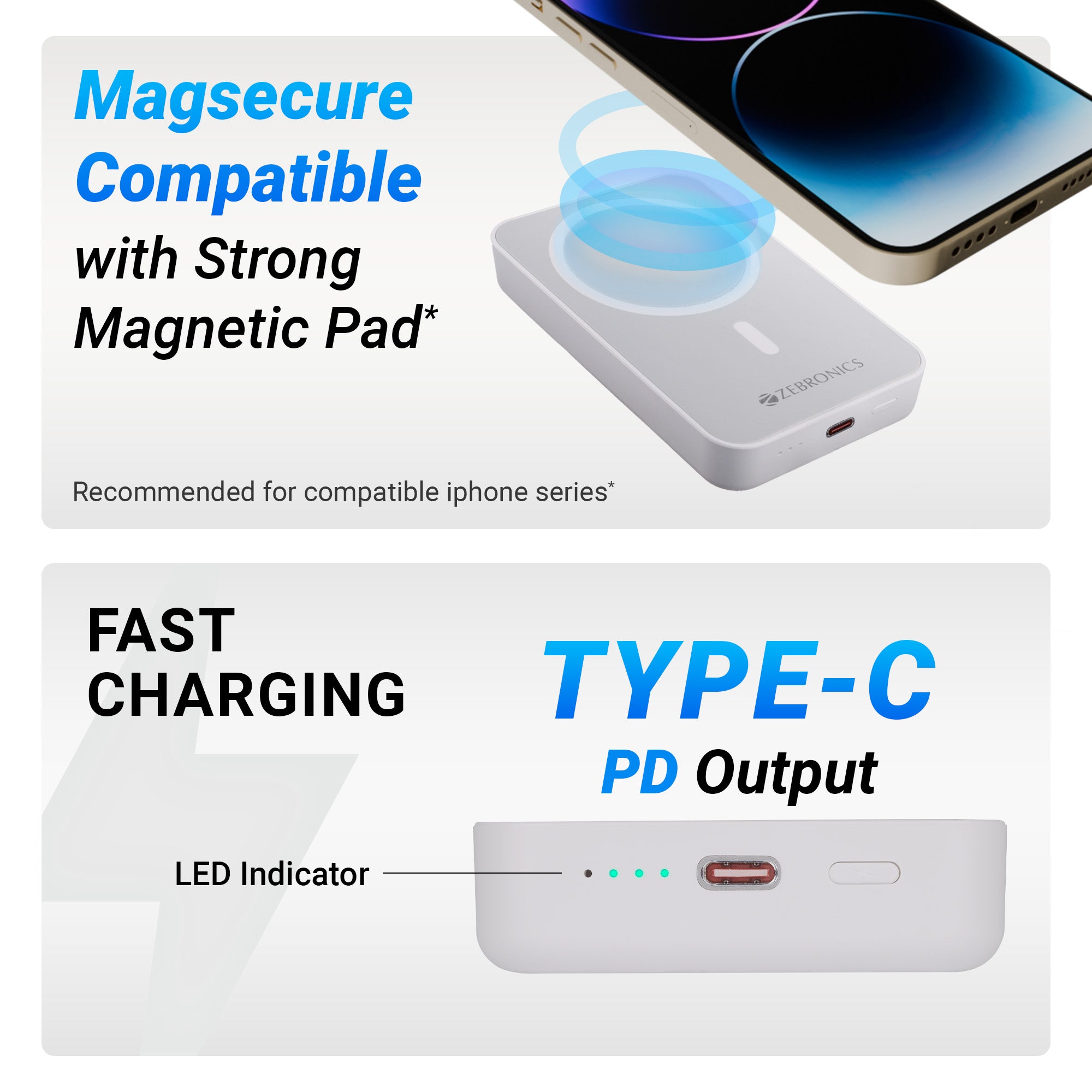 MW63 - 10000 mAh Wireless Power Bank