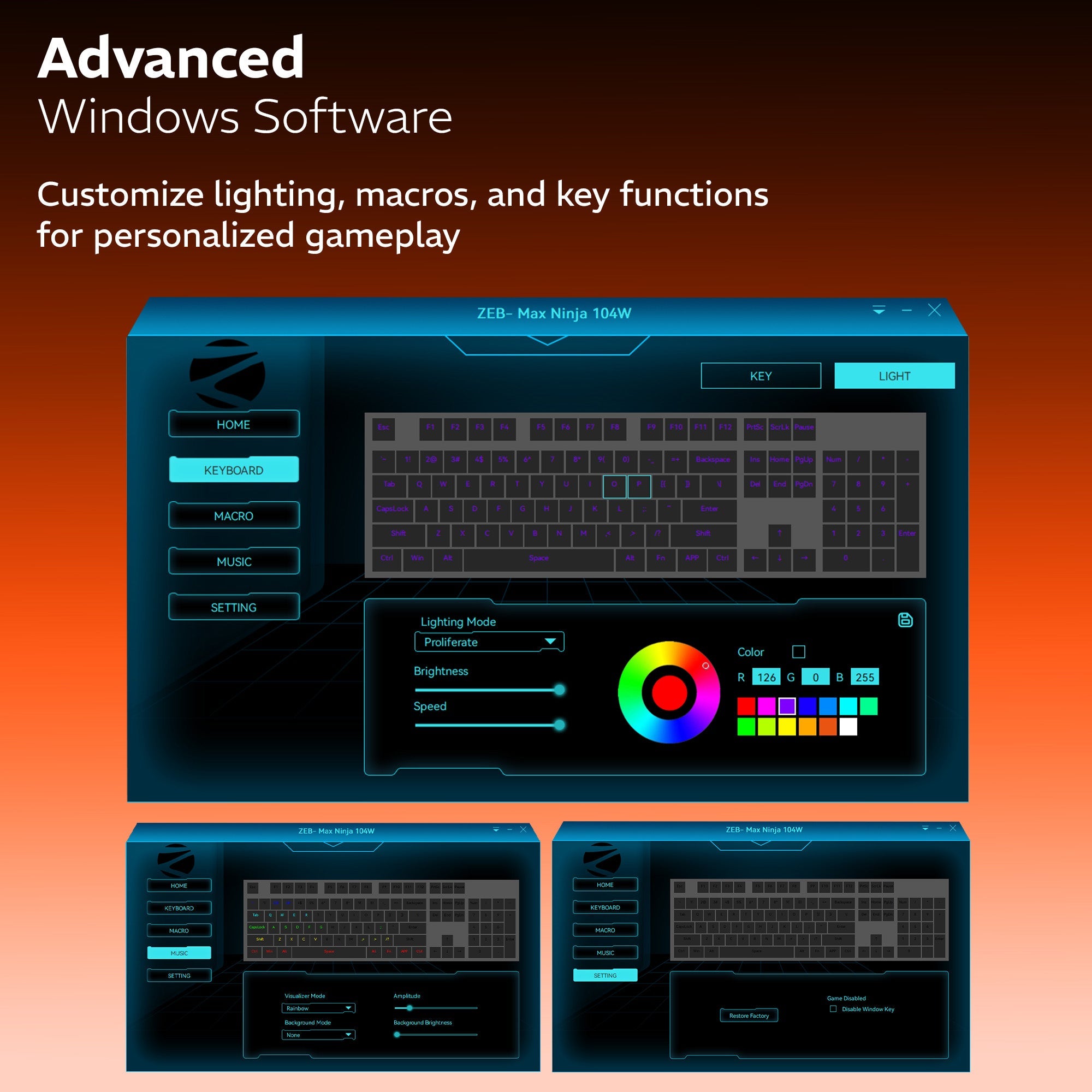 Max Ninja 104W Wireless Gaming Keyboard