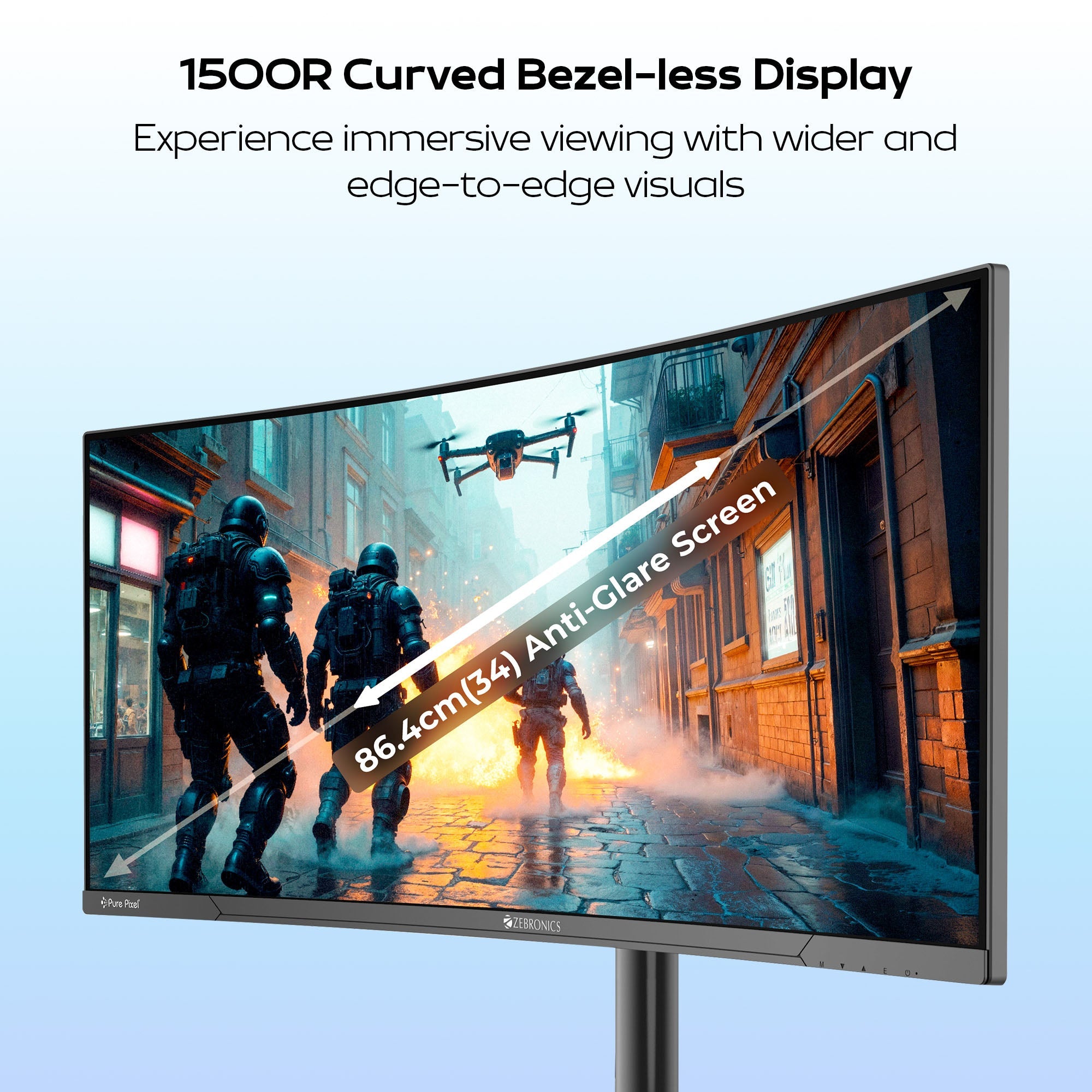 Zeb-PA234 - Curved Wide Monitor - Zebronics