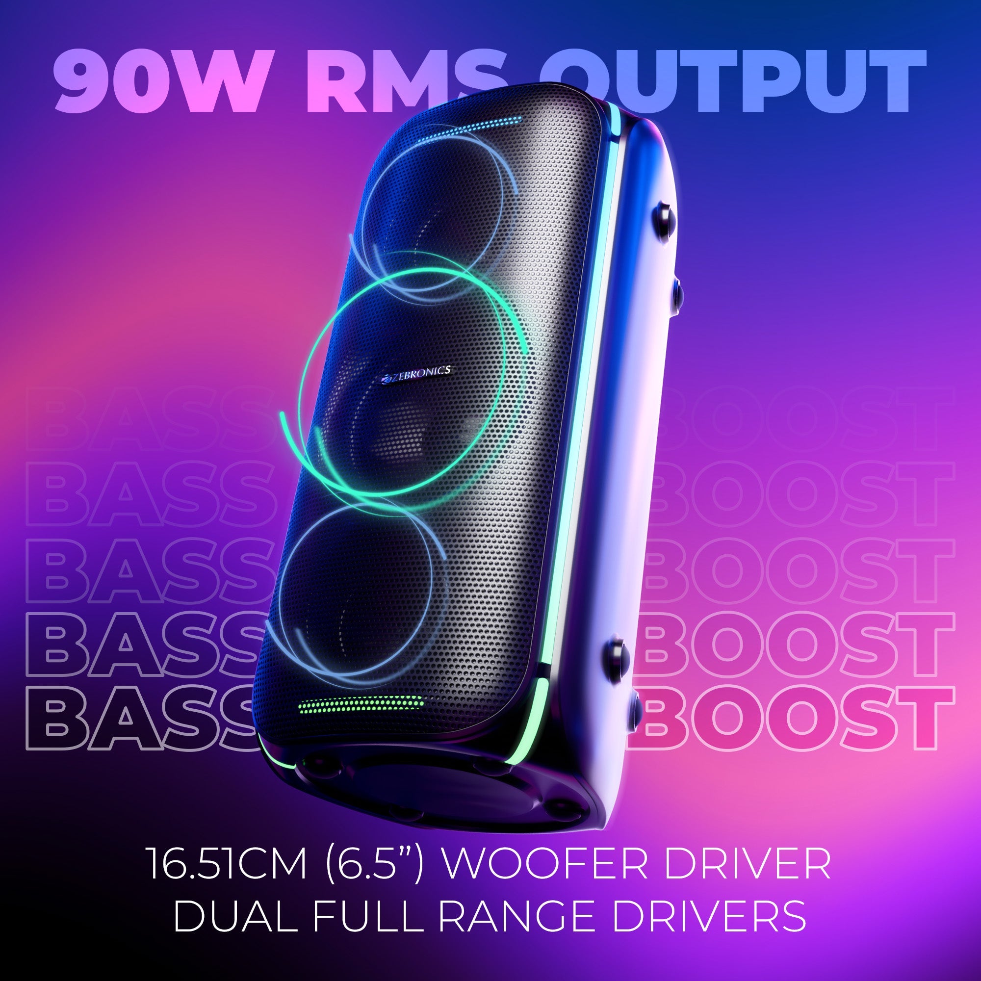 Party Fyre 100 (90W) Portable Bluetooth Speaker