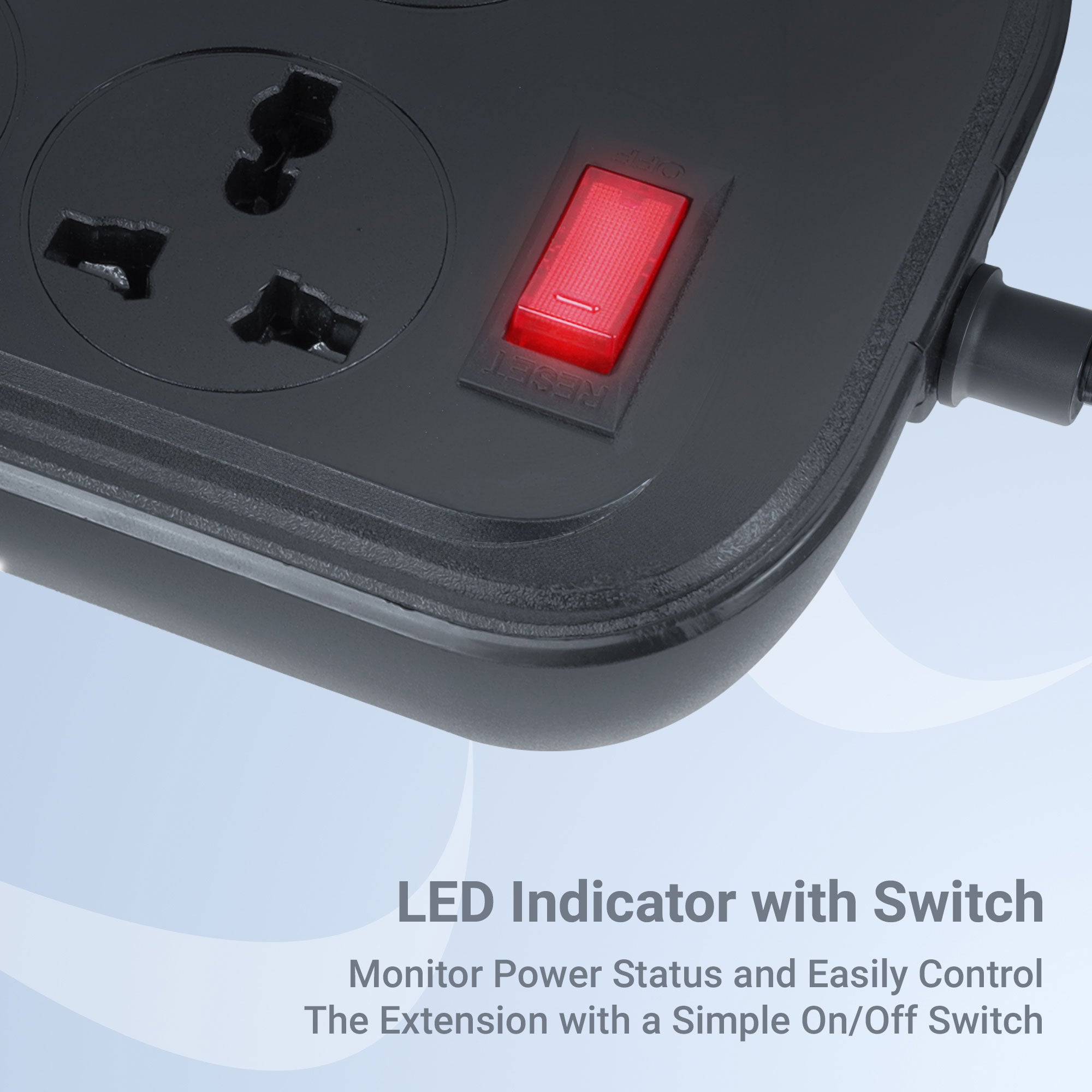 Power Bar 282 (8 x 3-pin socket, 5 x USB ports, 1 x Type-C) Extension Cord / Strip