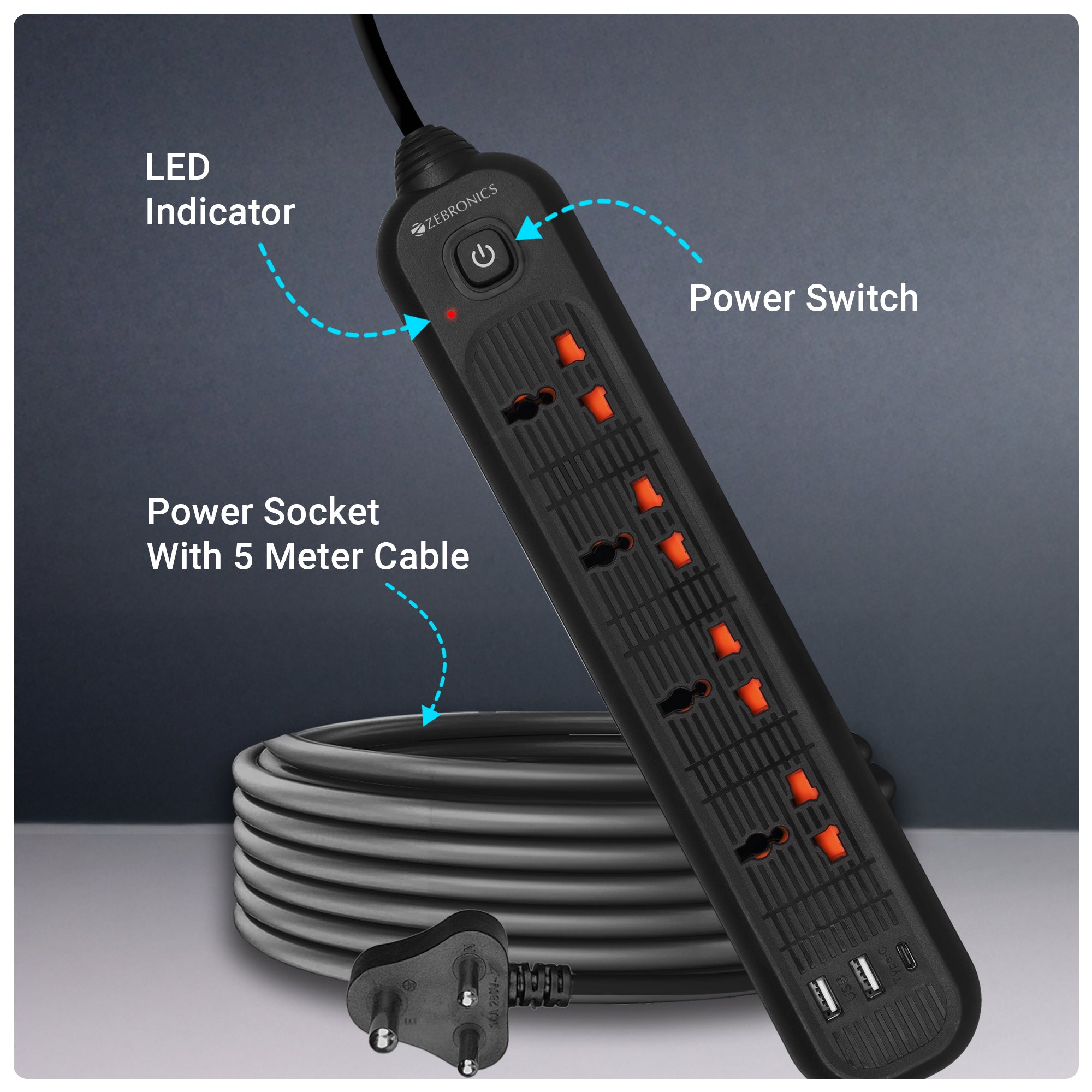 Power Bar 145 Universal Extension Socket