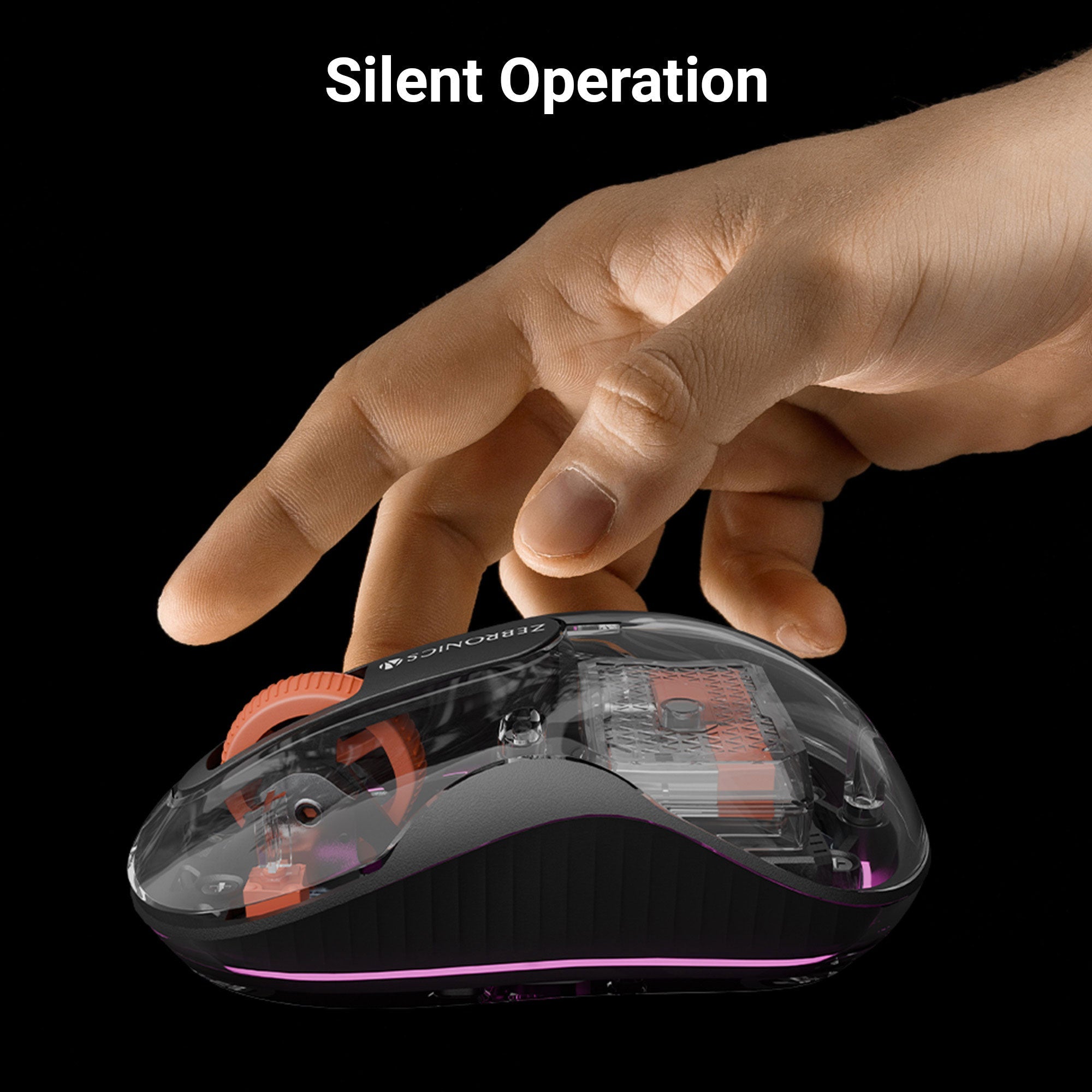 Sheer Plus Wireless Transparent Mouse (Wireless + Bluetooth)