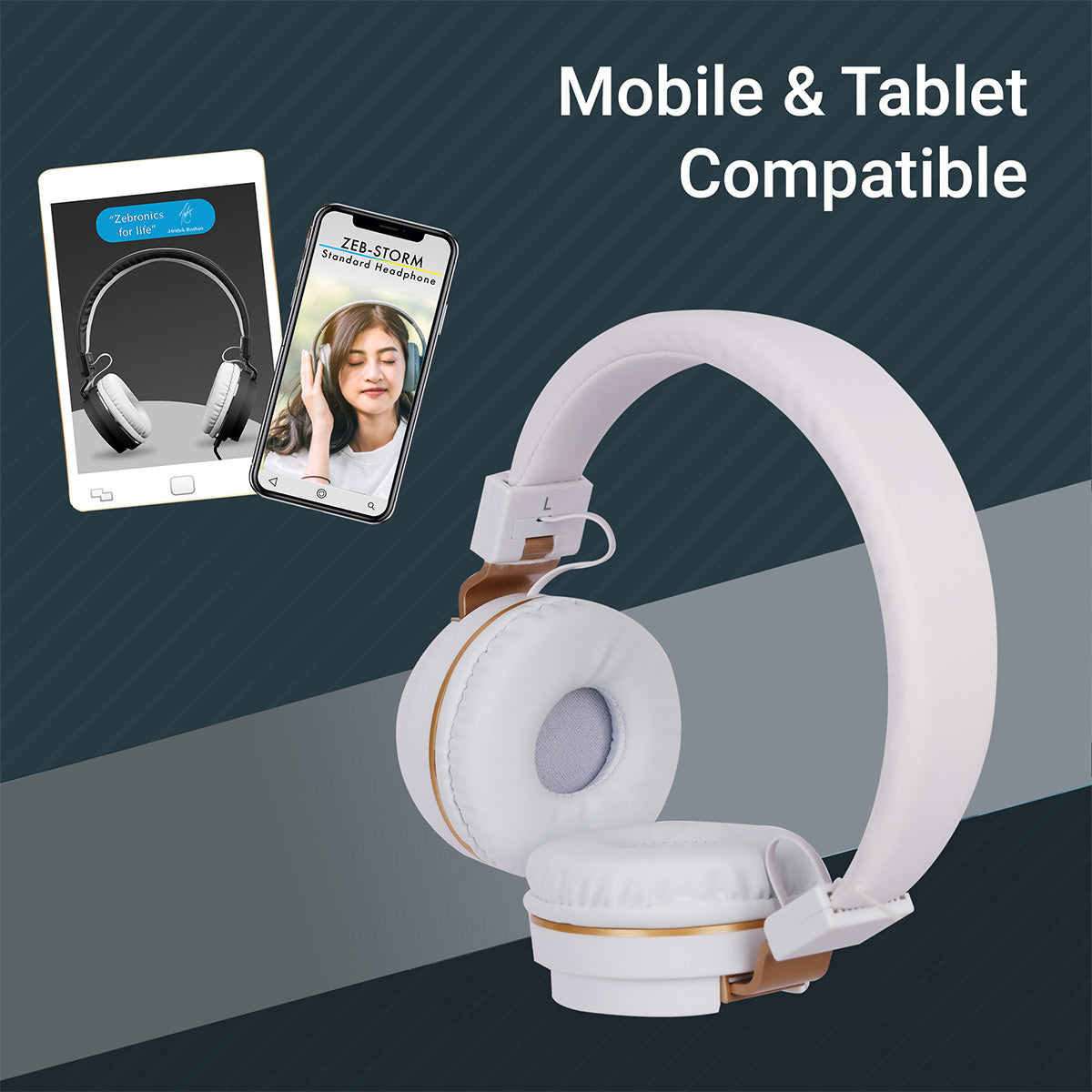 Zebronics Storm wired headphone - Mobile and table compatible