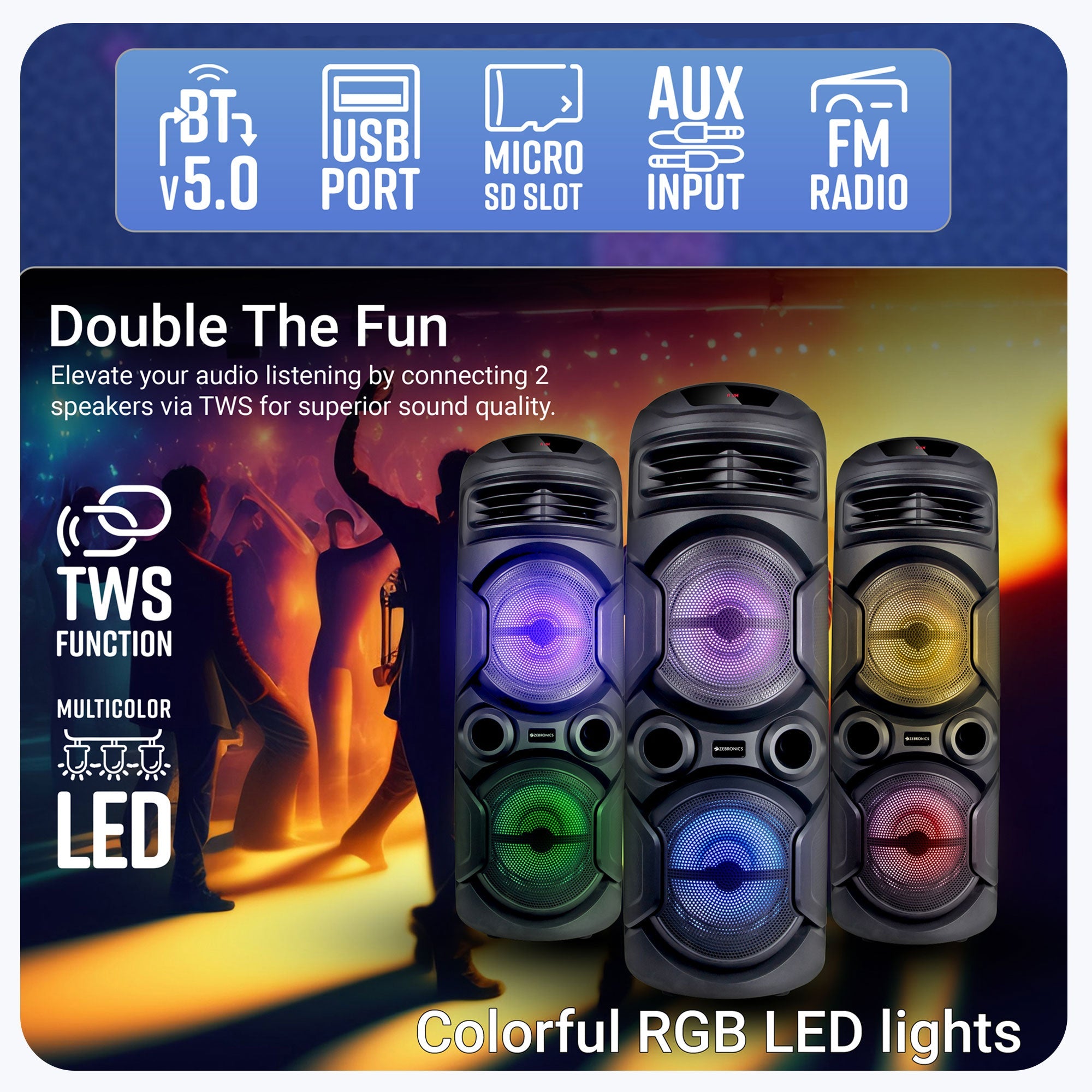 Zeb-Thump-222 - Trolley Speaker - Zebronics