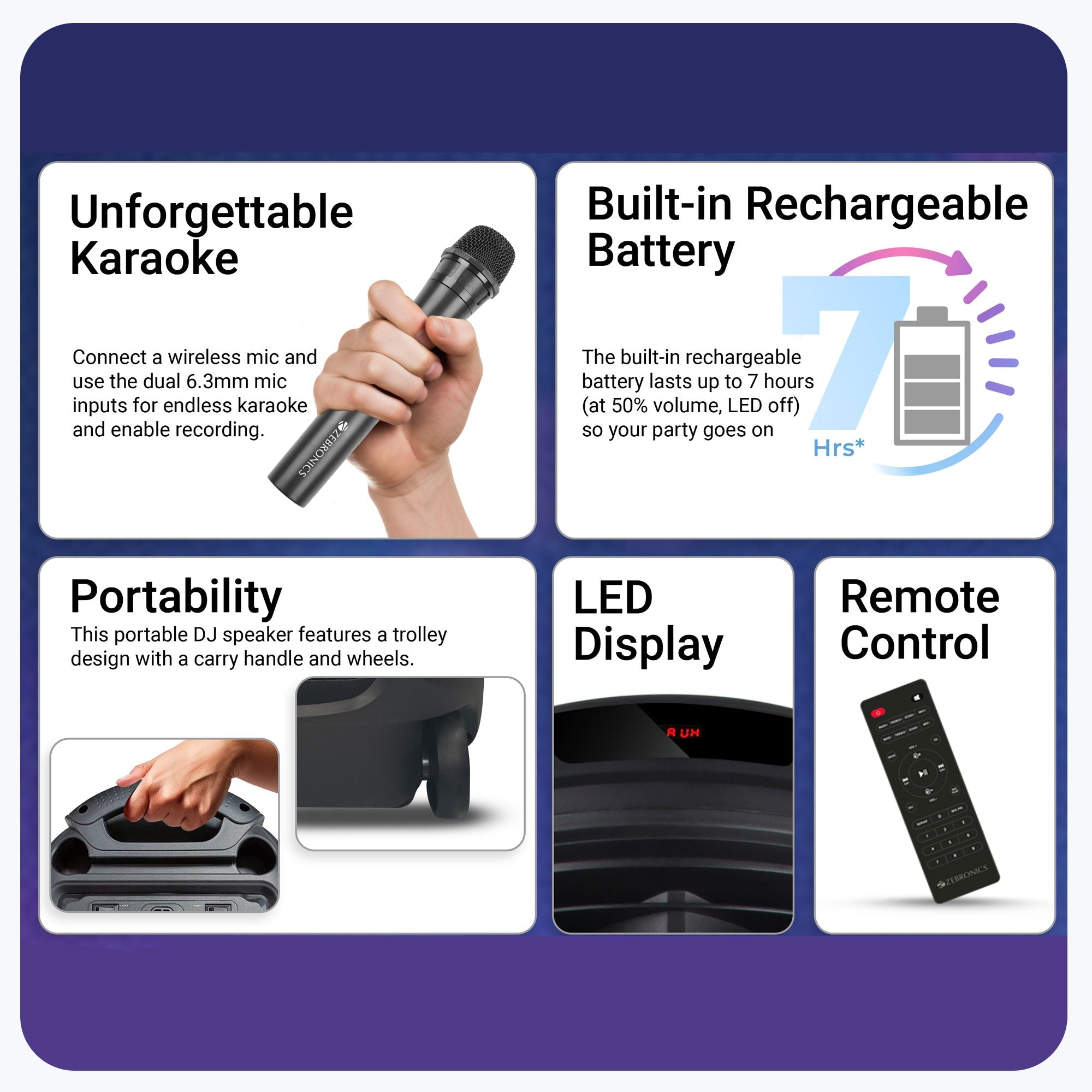 Zeb-Thump-222 - Trolley Speaker - Zebronics