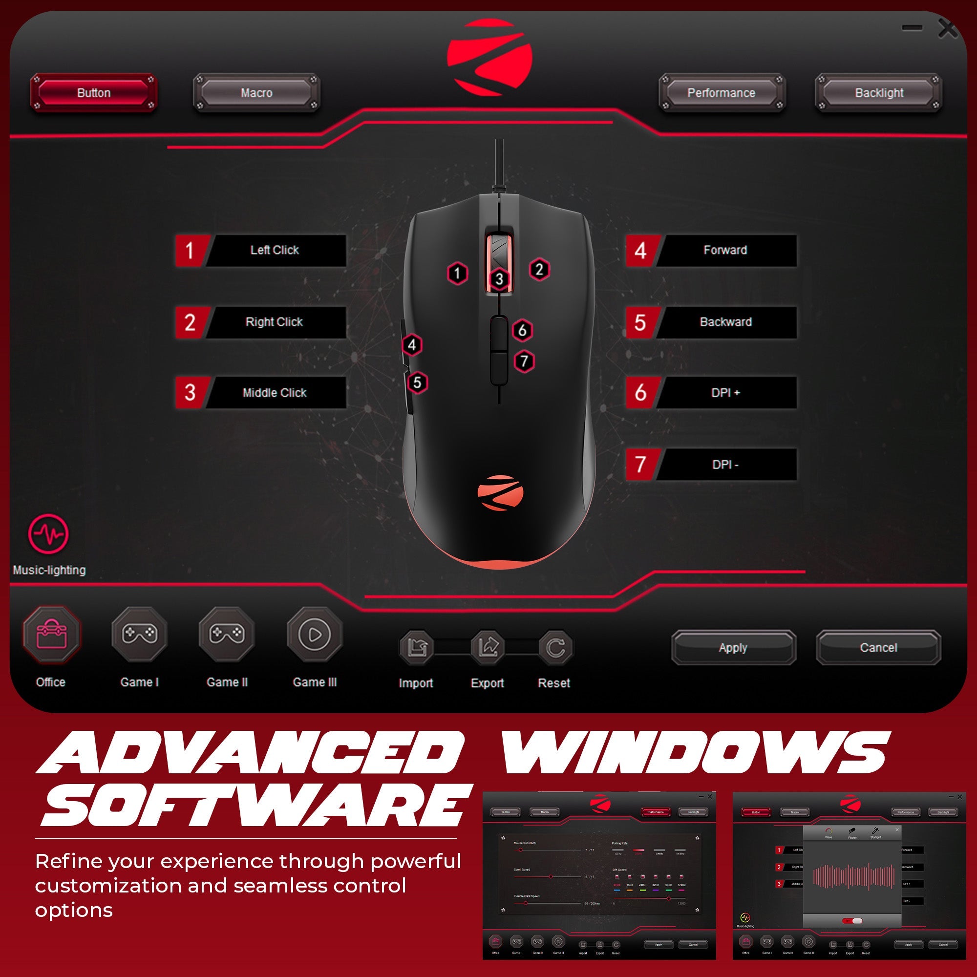 Viper 50 Wired Gaming Mouse with Huano Switches