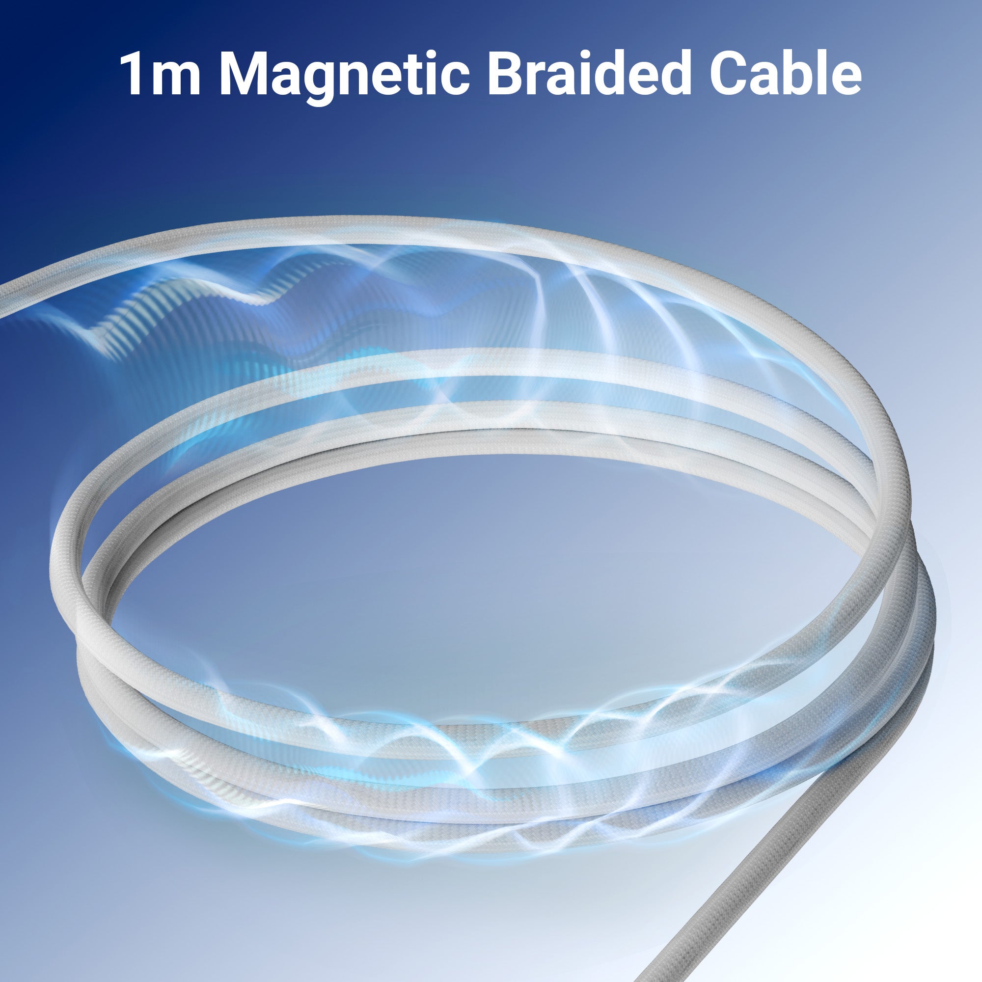 WATTZ 60MCC1 Type C to Type C Braided Magnetic Cable