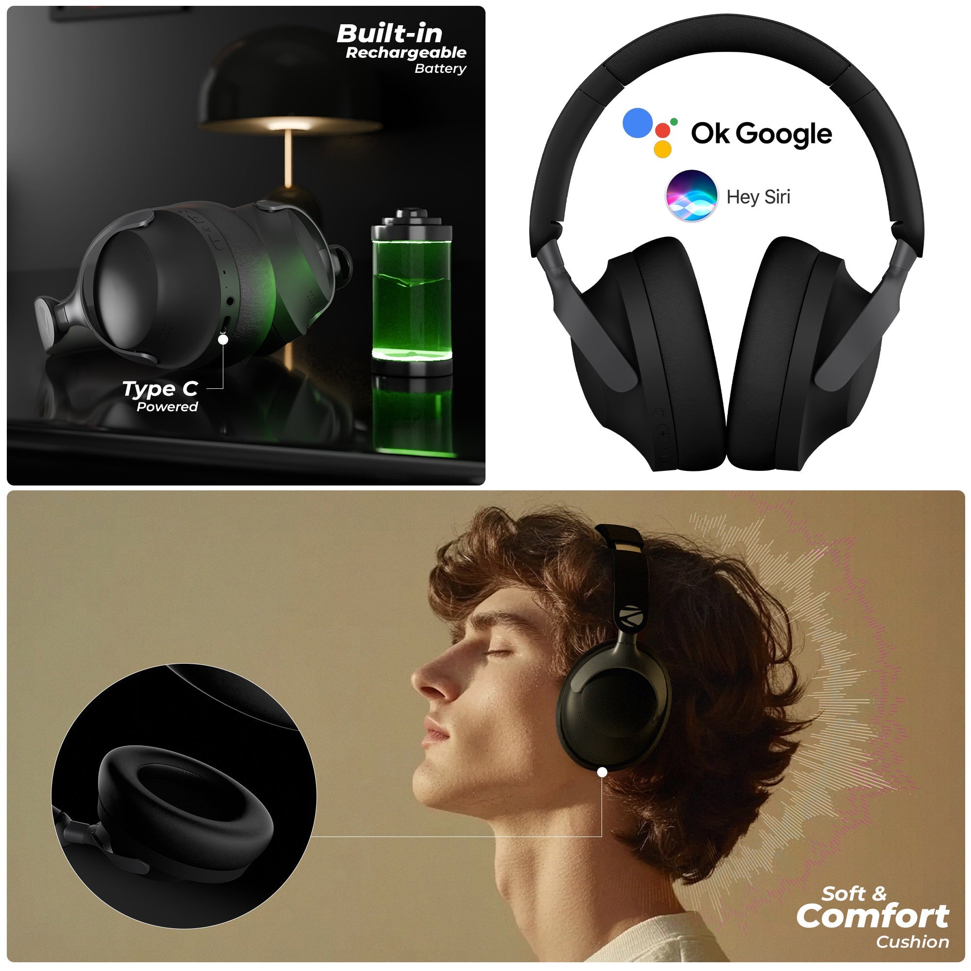 Zebronics - Zeb silencio 111 - Wireless BT Headphone