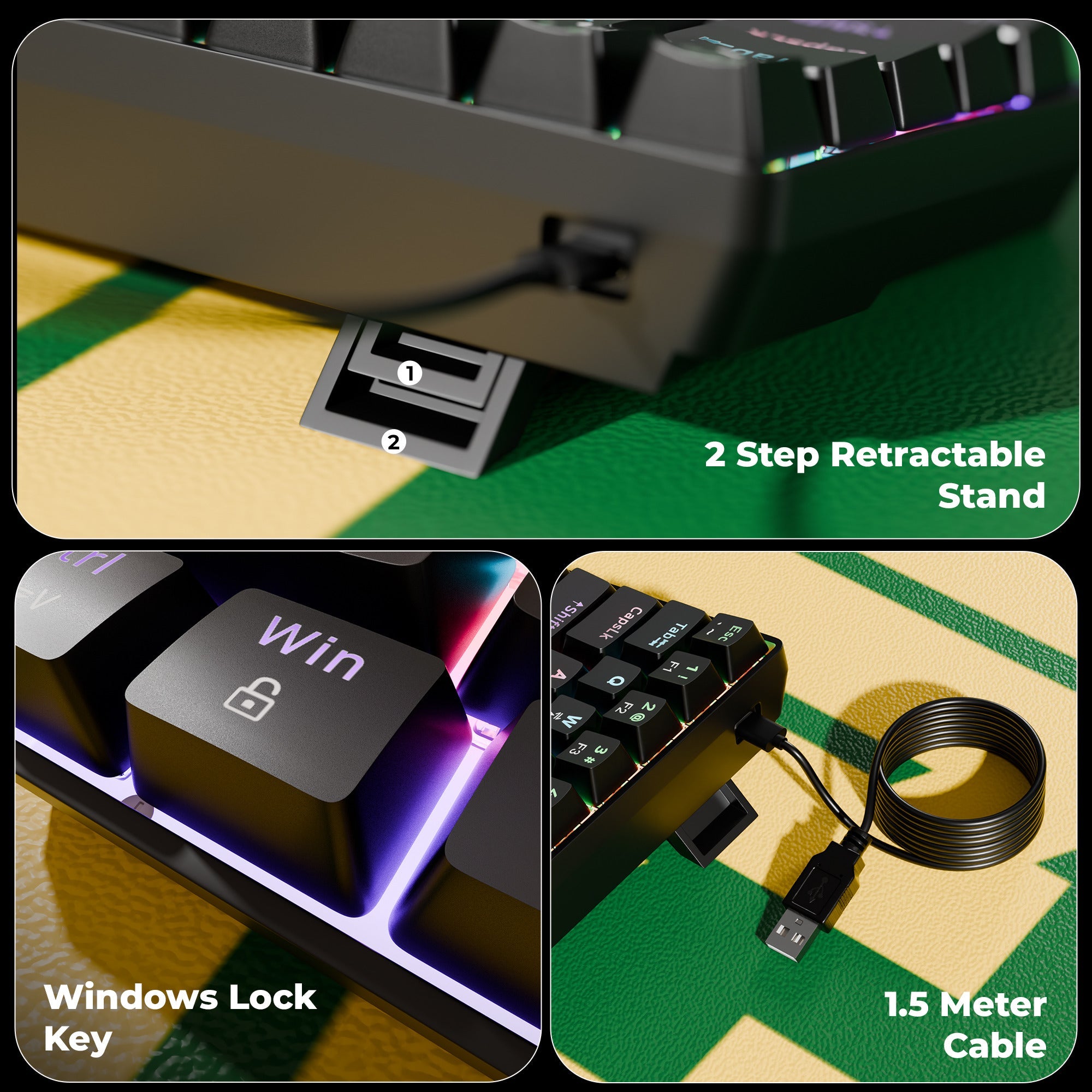 Max Ninja 61 Wired Gaming Keyboard