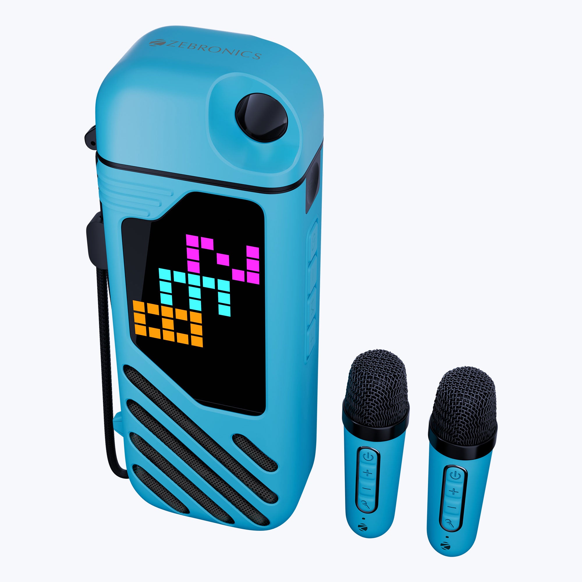 Music Bomb X50 Portable Speaker (20W) with 2 Wireless Mics