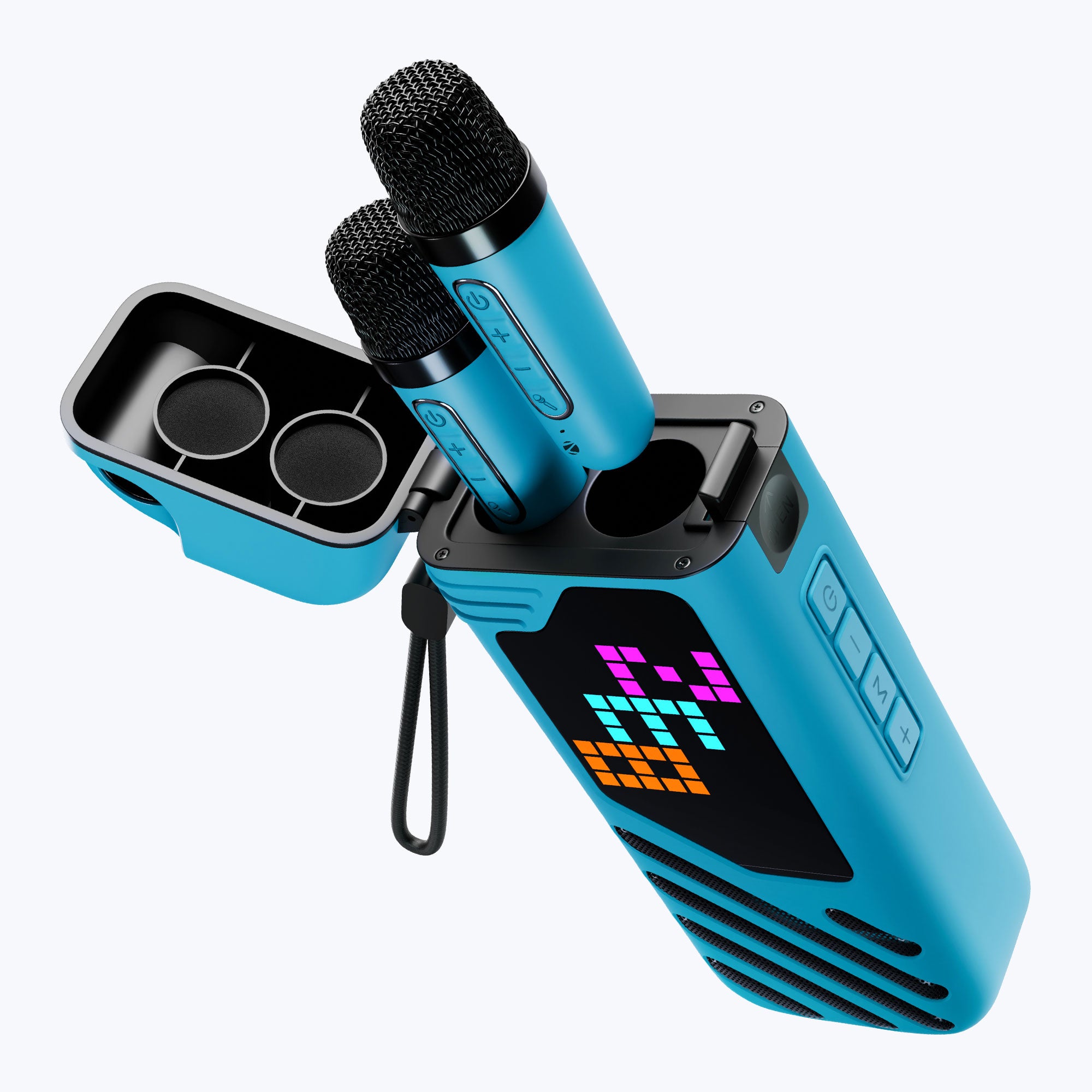 Music Bomb X50 Portable Speaker (20W) with 2 Wireless Mics