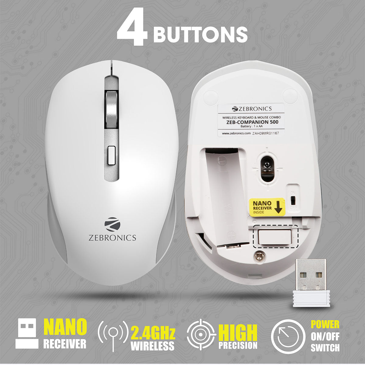 Zeb-Companion 500 - Keyboard and Mouse Combo - Zebronics