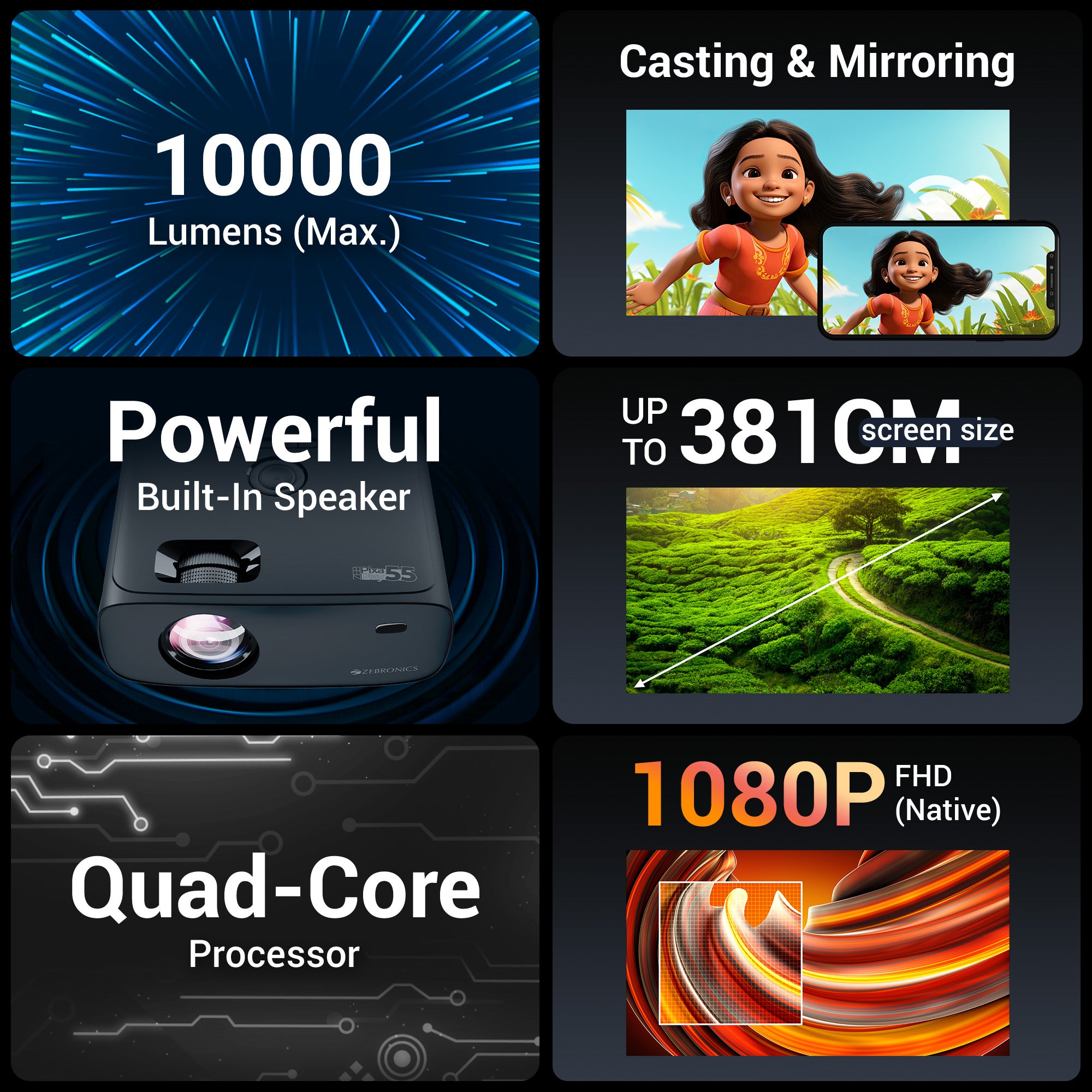 PixaPlay 58 LED Projector