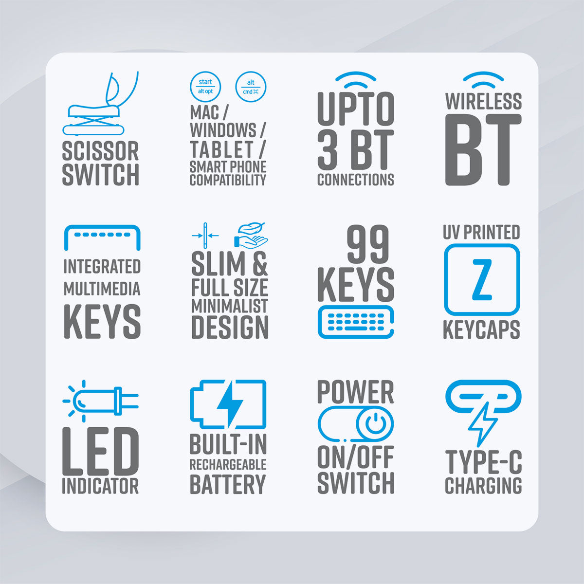 Zeb-K5001MW -  Wireless Keyboard - Zebronics