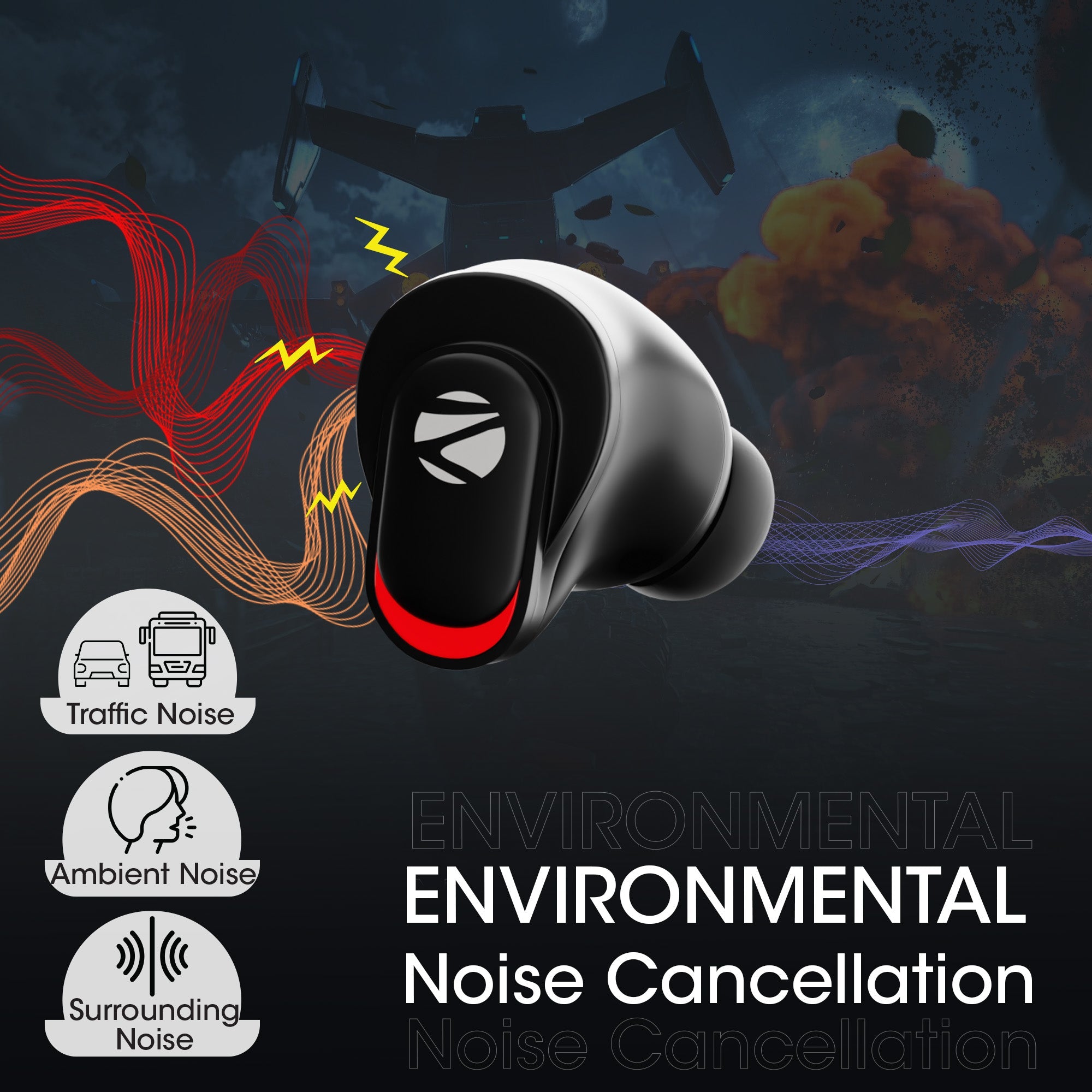 Zeb-Sound Bomb N2 - Wirleless Earbuds - Zebronics