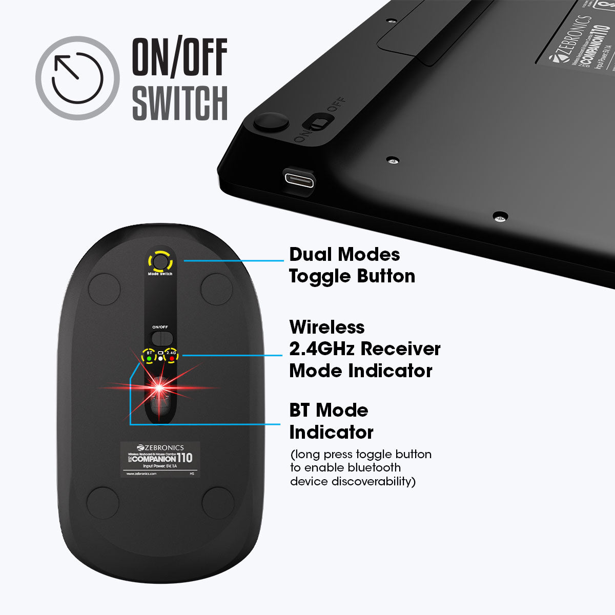 Zeb-Companion 110 - Keyboard and Mouse Combo - Zebronics