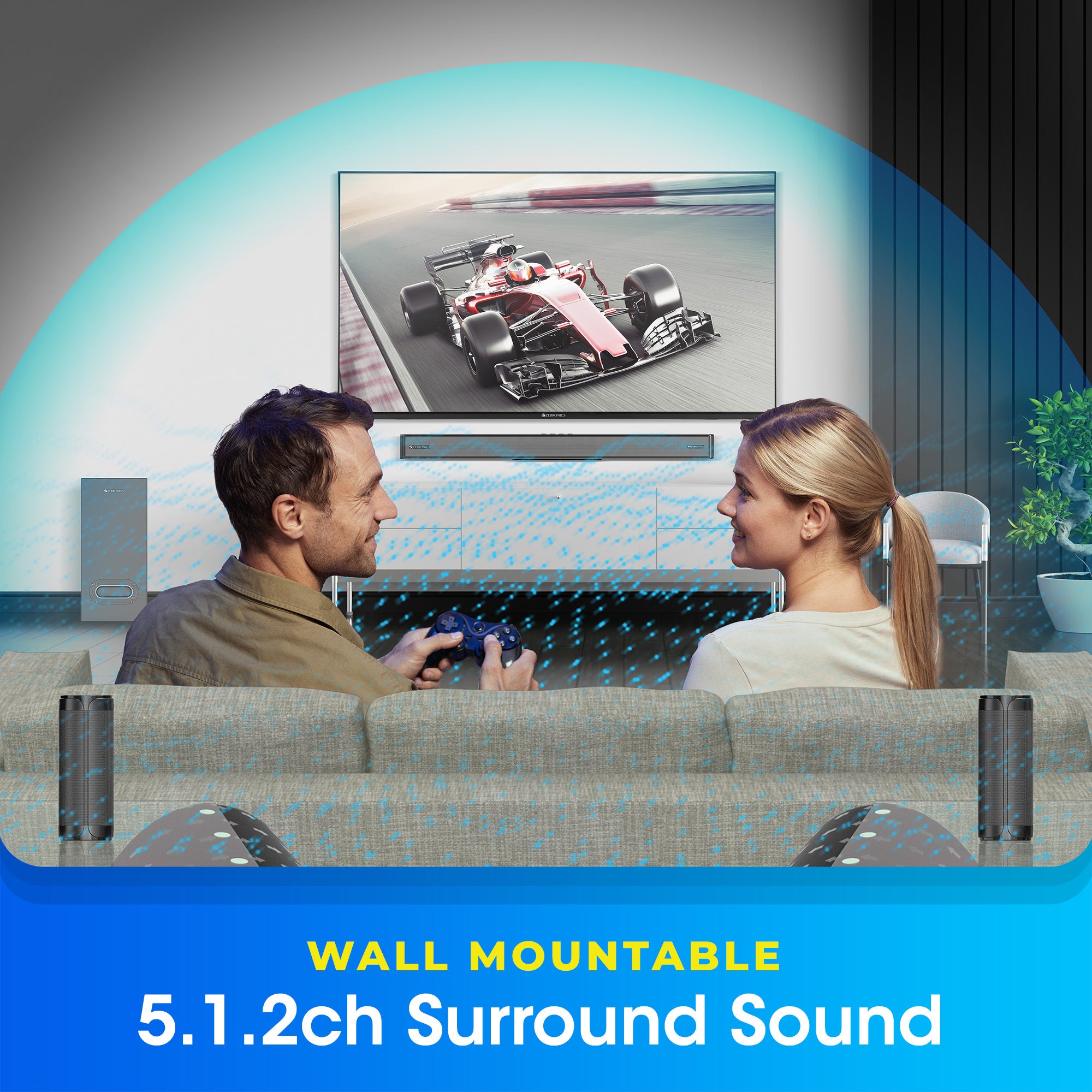 Zeb-Juke bar 9750 Pro Dolby Atmos - Soundbar - Zebronics