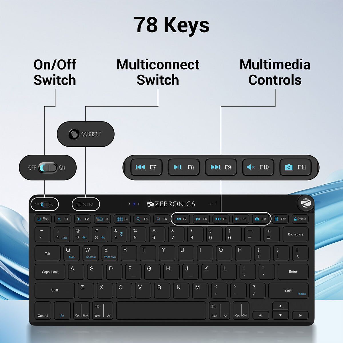 Zeb-Keypad X1 - Wireless Keyboard - Zebronics