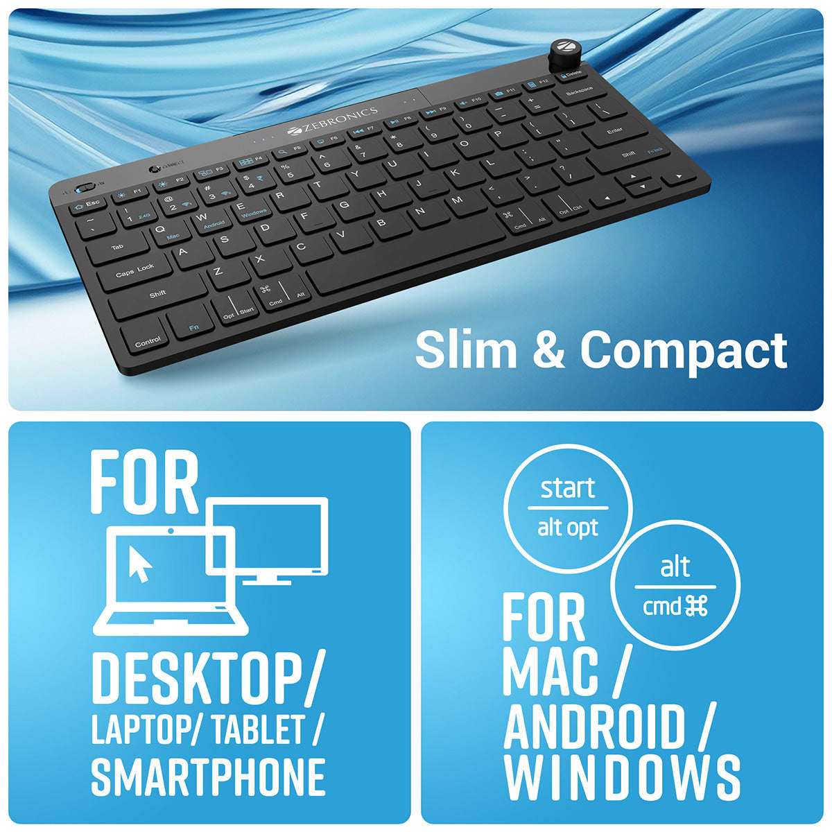 Zeb-Keypad X1 - Wireless Keyboard - Zebronics