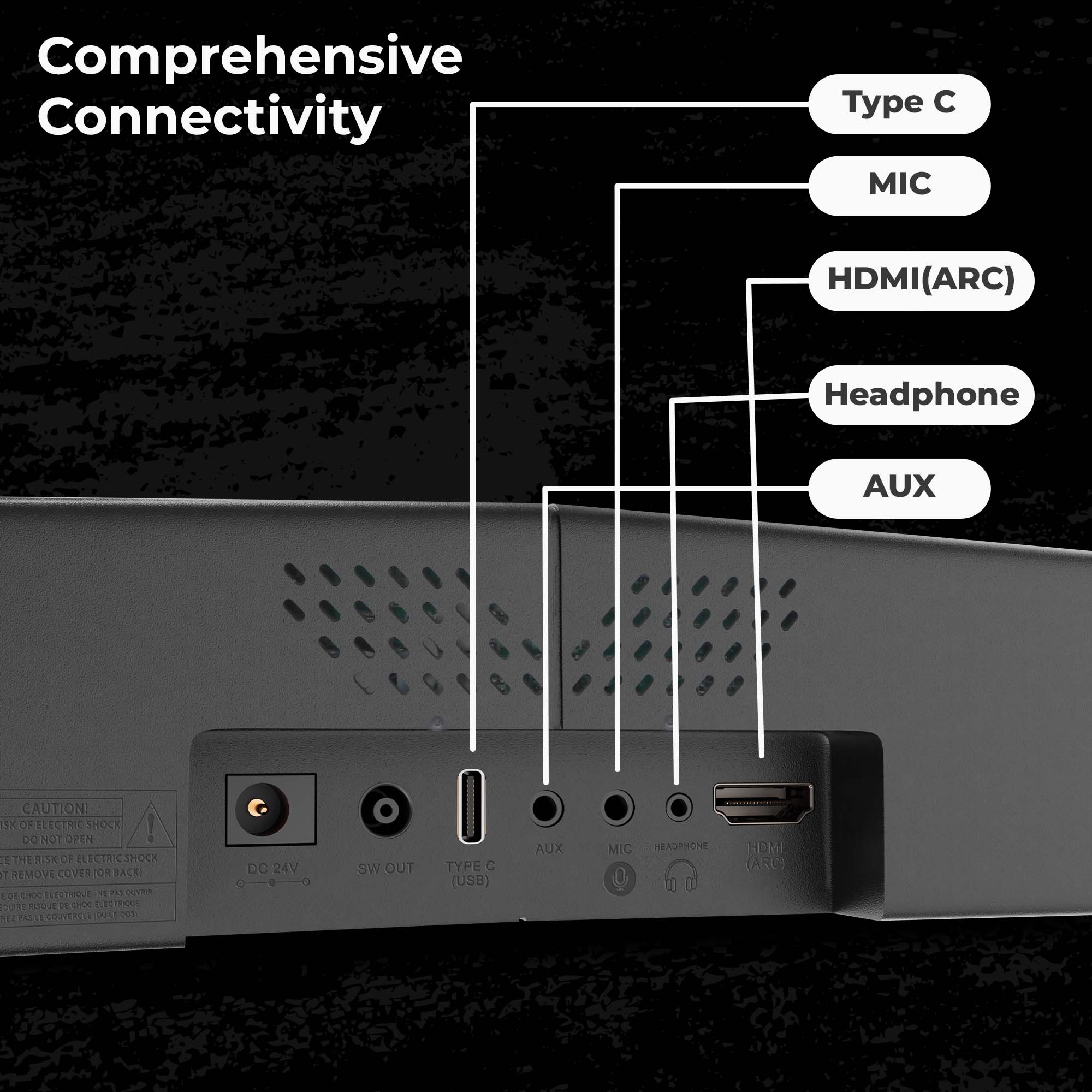 Zeb-Sonic Bar 100 - Premium gaming soundbar - Zebronics