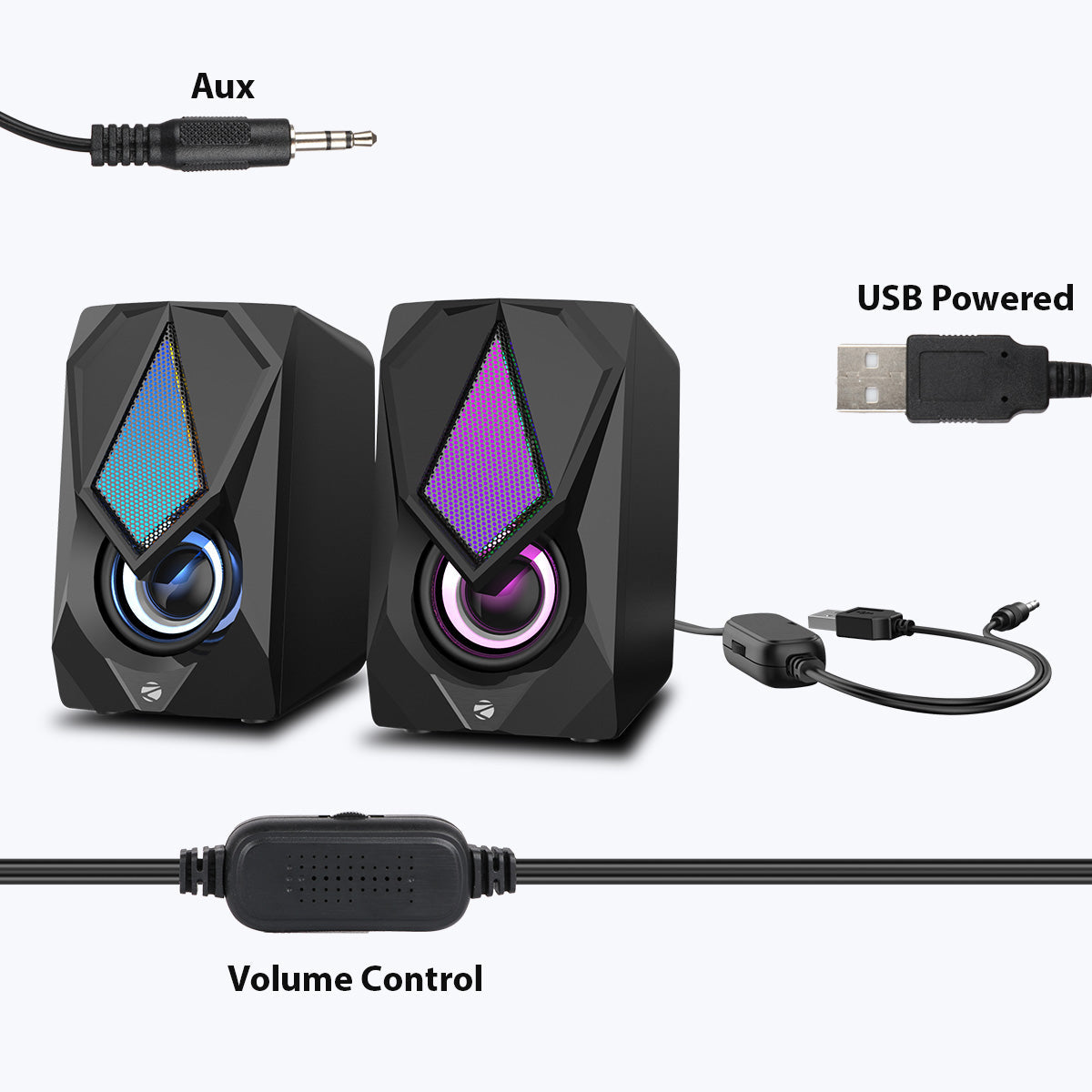 Zeb-Warrior II - 2.0 Speakers - Zebronics