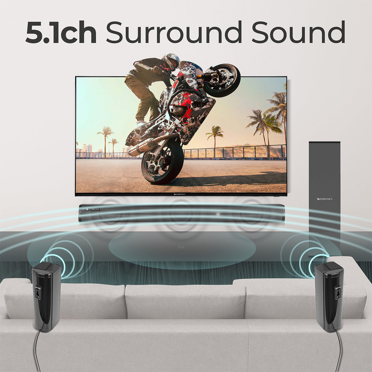 Zeb-Juke Bar 7450 Pro 5.1 - Soundbar - Zebronics