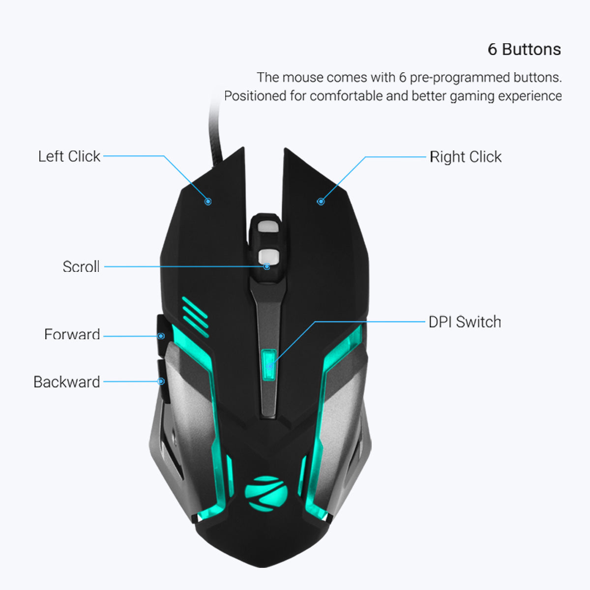 Zeb-Transformer-M - Premium Gaming Mouse - Zebronics