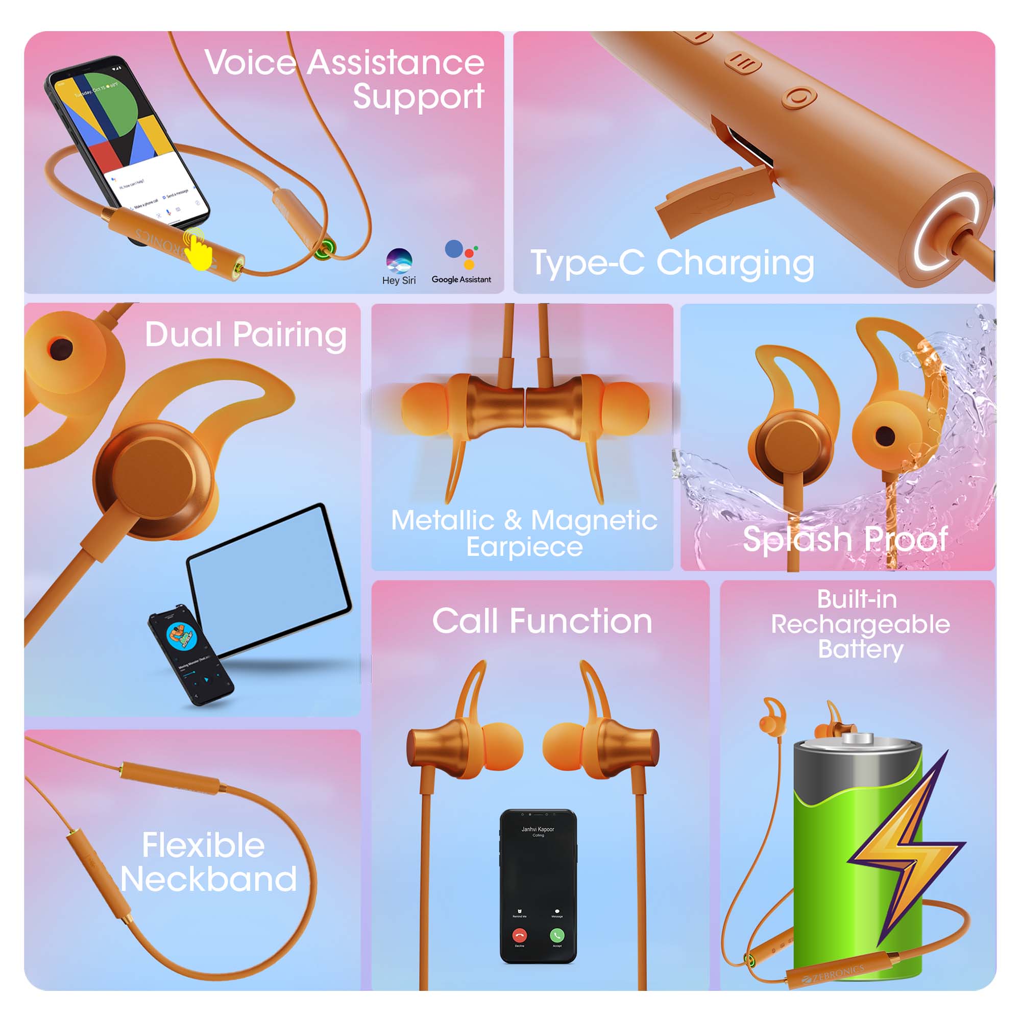 Zeb-Yoga 9 - Wireless Neckband - Zebronics
