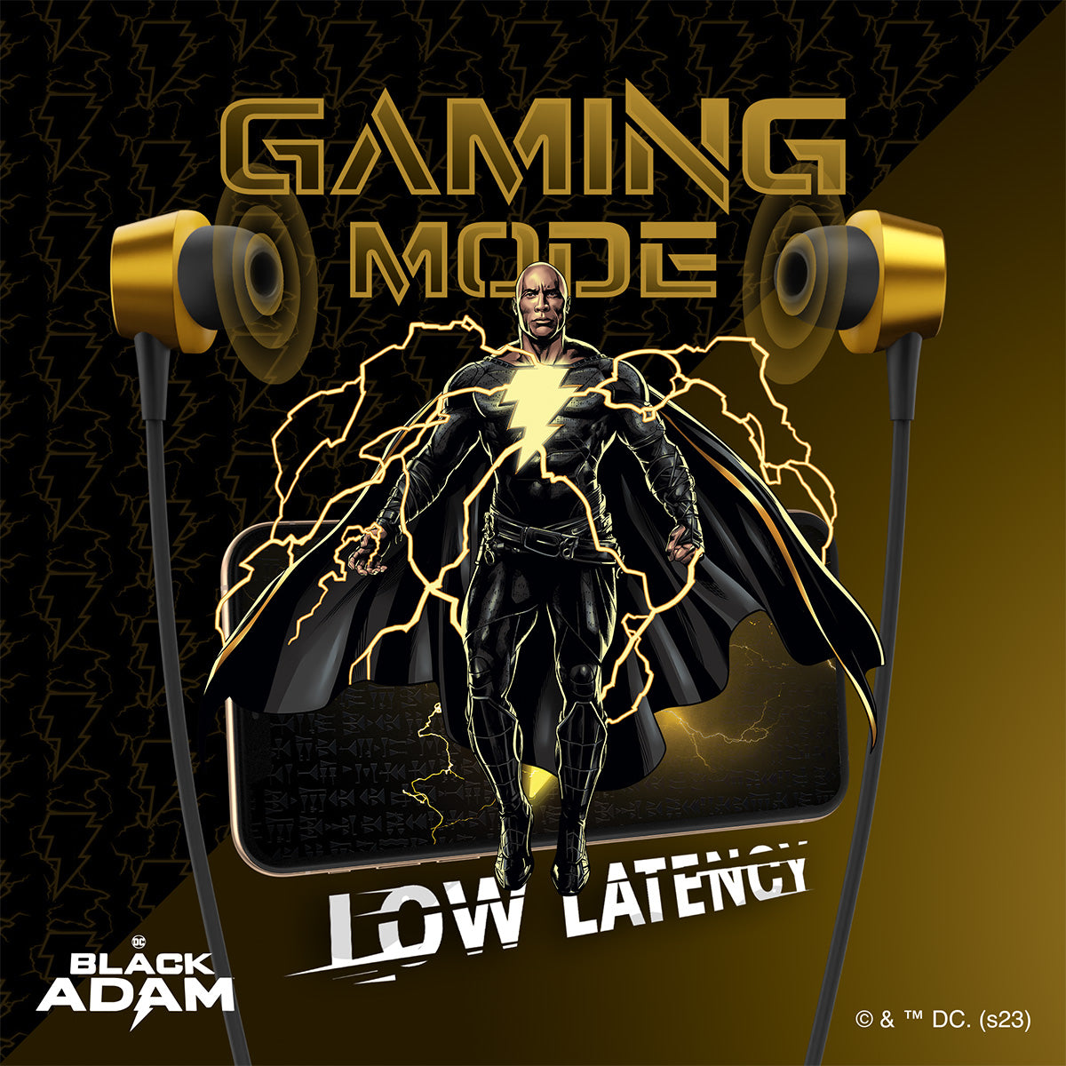 Zeb-Yoga N3 DC Comics Black Adam Edition - Wireless Neckband - Zebronics