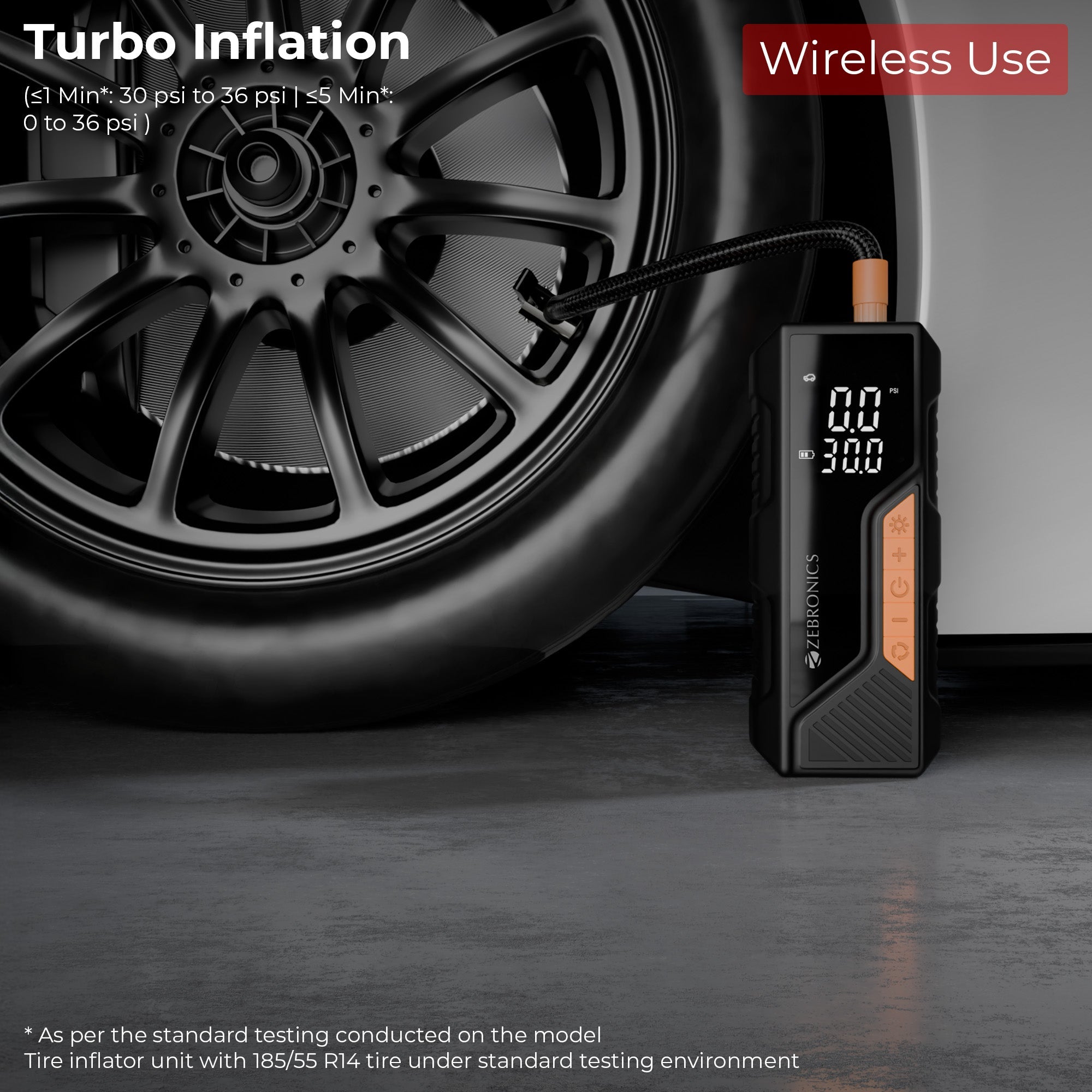 19TI6A Compact Tire Inflator for Cars, Bikes, Cycle tires & Sports Balls